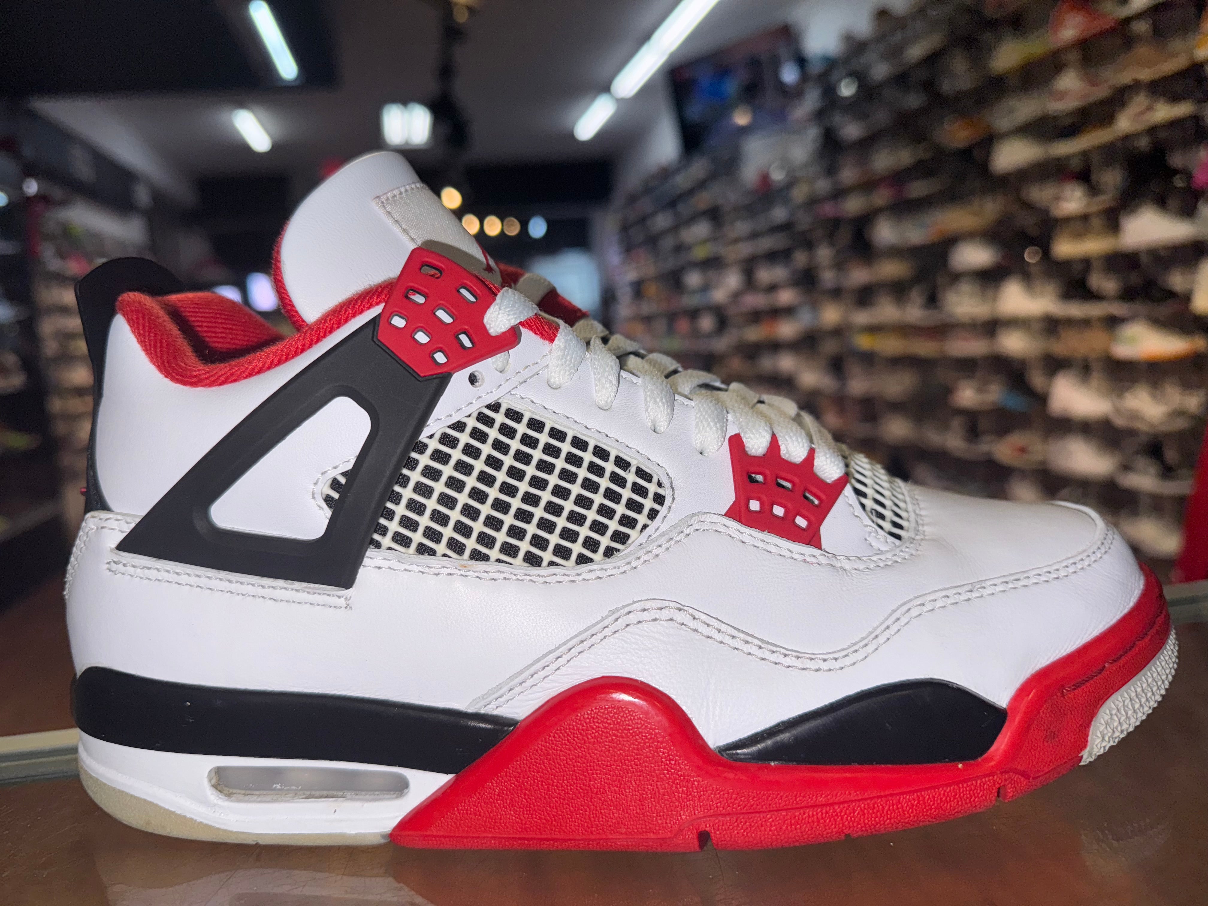 Size 8 Air Jordan 4 “Fire Red”