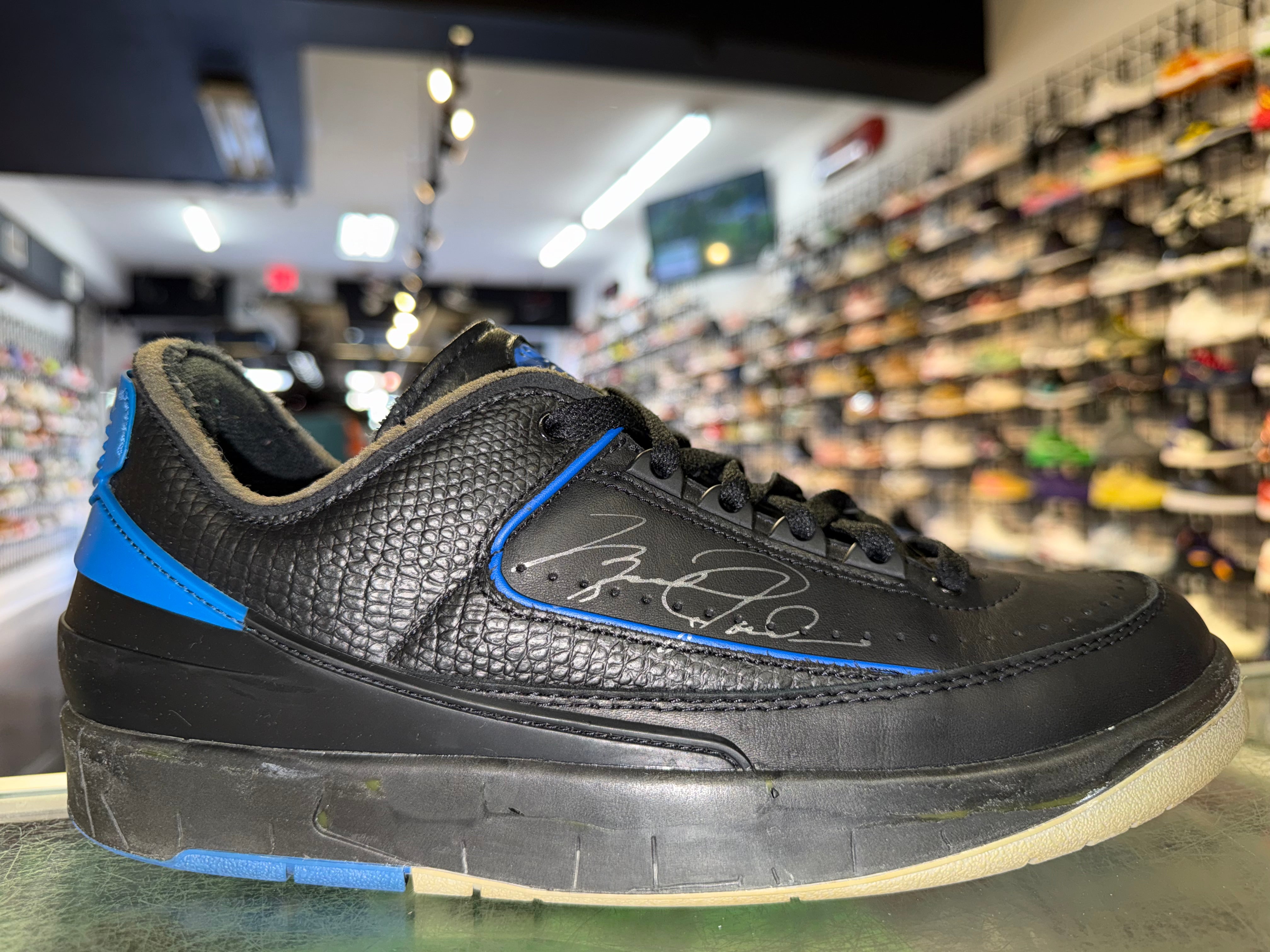 Size 9 Air Jordan 2 Off-White "Black Blue"