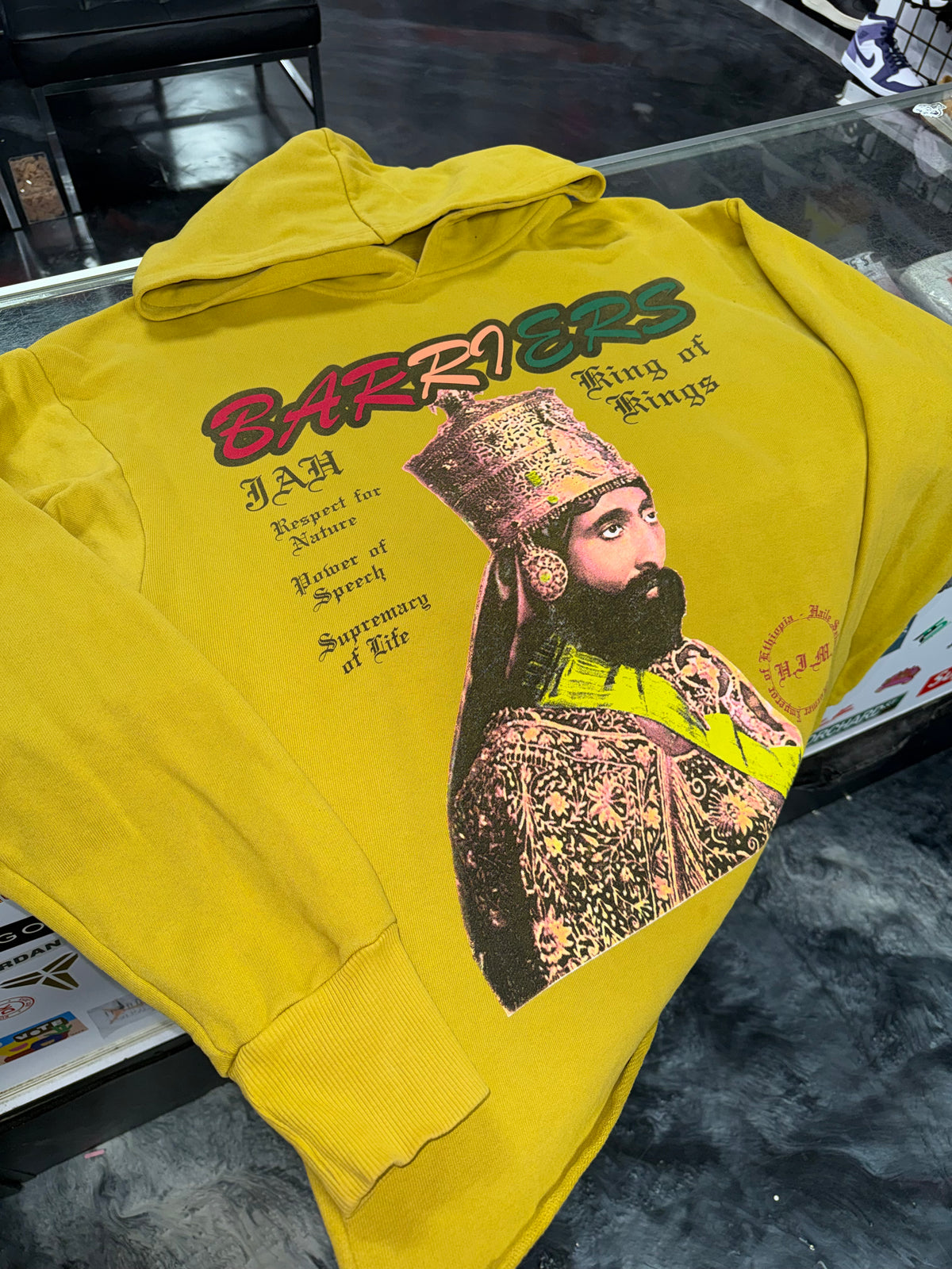 Size L Barriers Selassie Hoodie “Yellow”