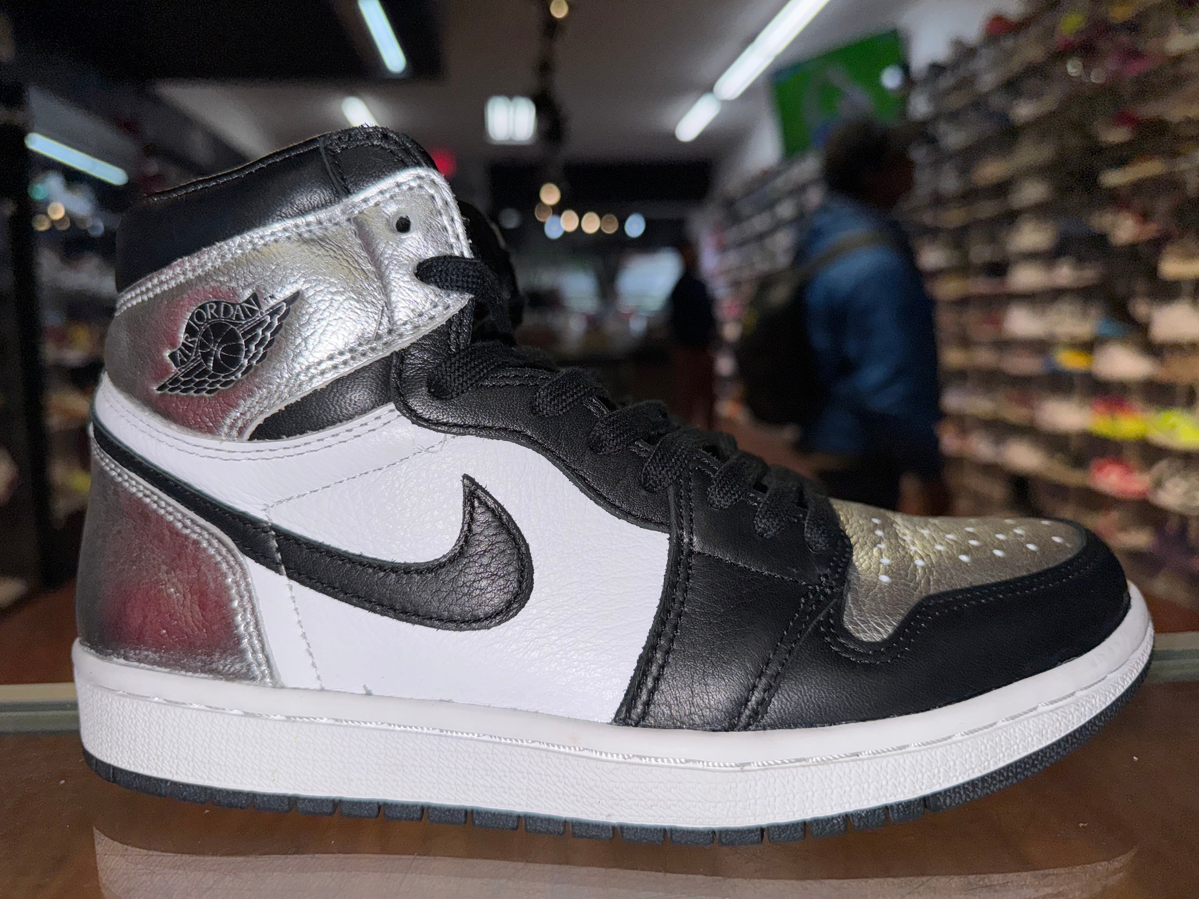 Size 5.5 (7W) Air Jordan 1 "Silver Toe"