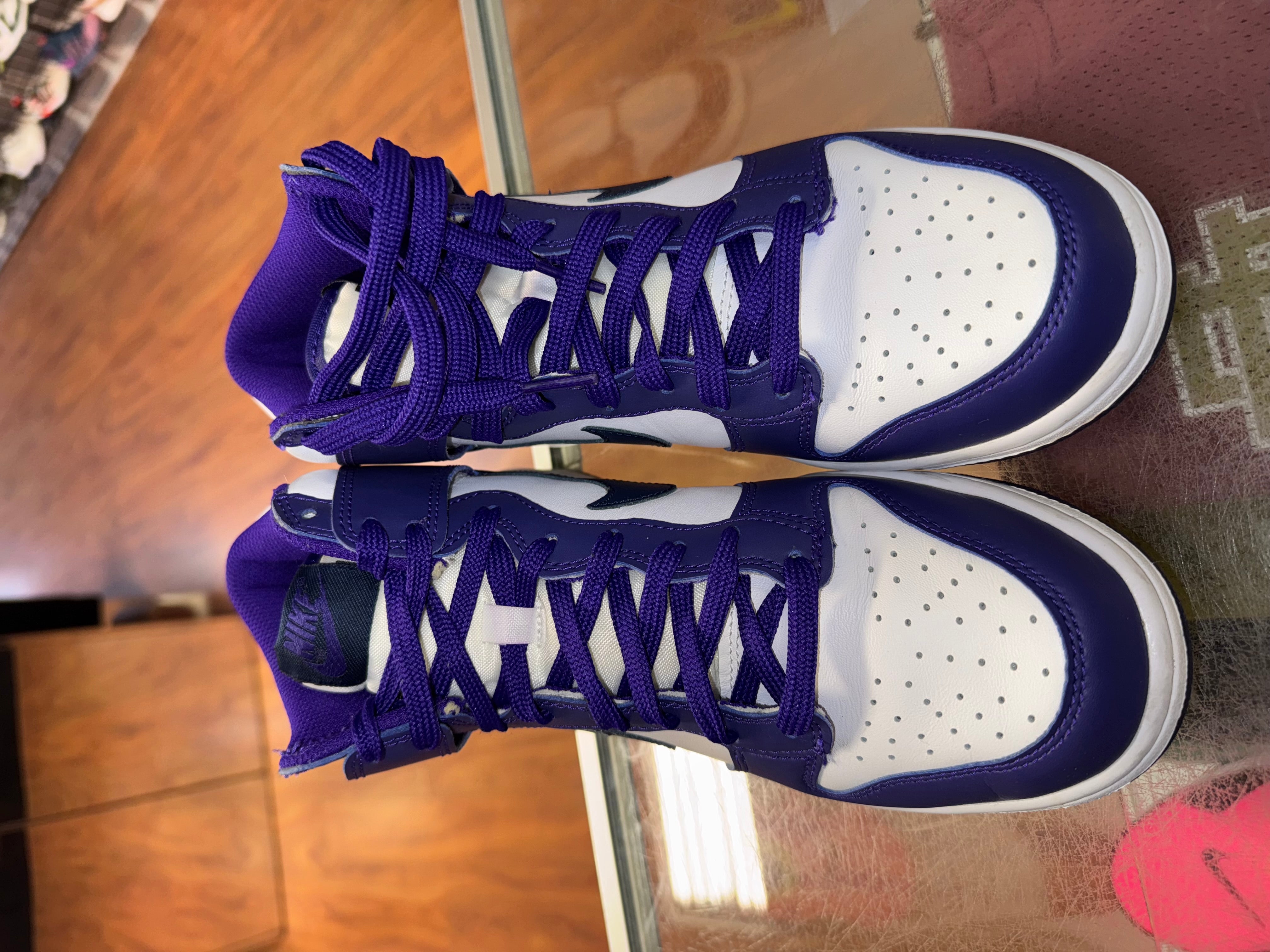 Size 6.5y Dunk High "Dark Concord"