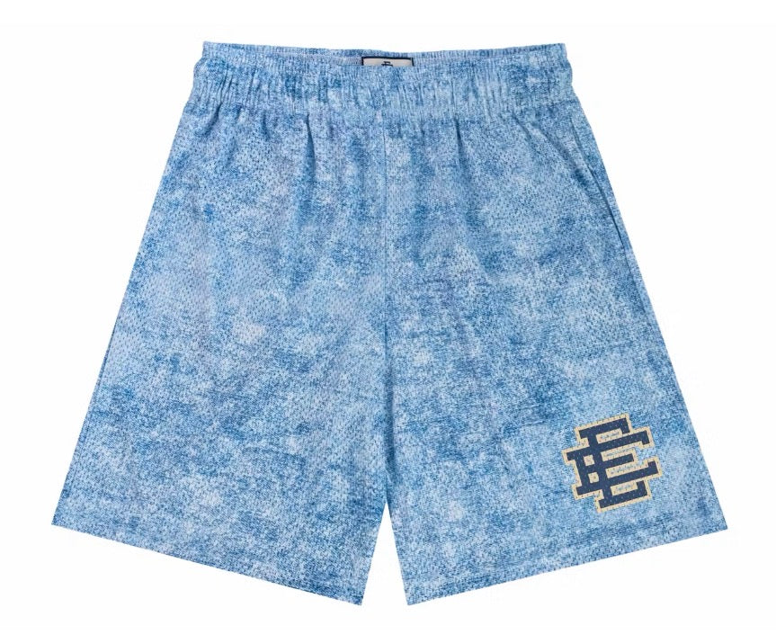 Size M Eric Emanuel Baggy EE Shorts “Light Denim” Brand New