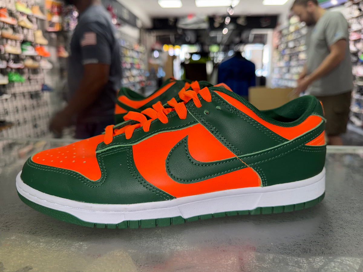 Size 9.5 Dunk Low “Miami Hurricanes” Worn 1x
