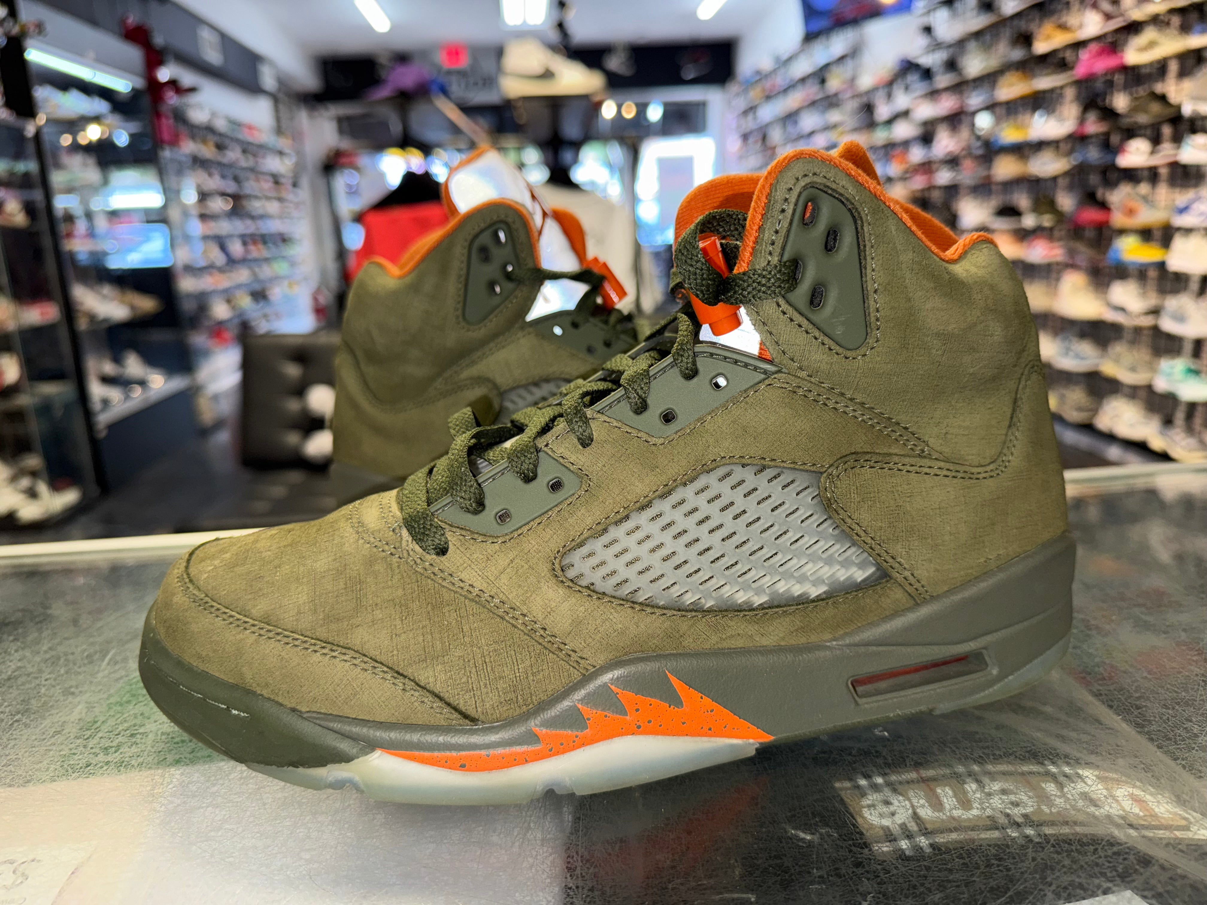 Size 9.5 Air Jordan 5 “Olive"