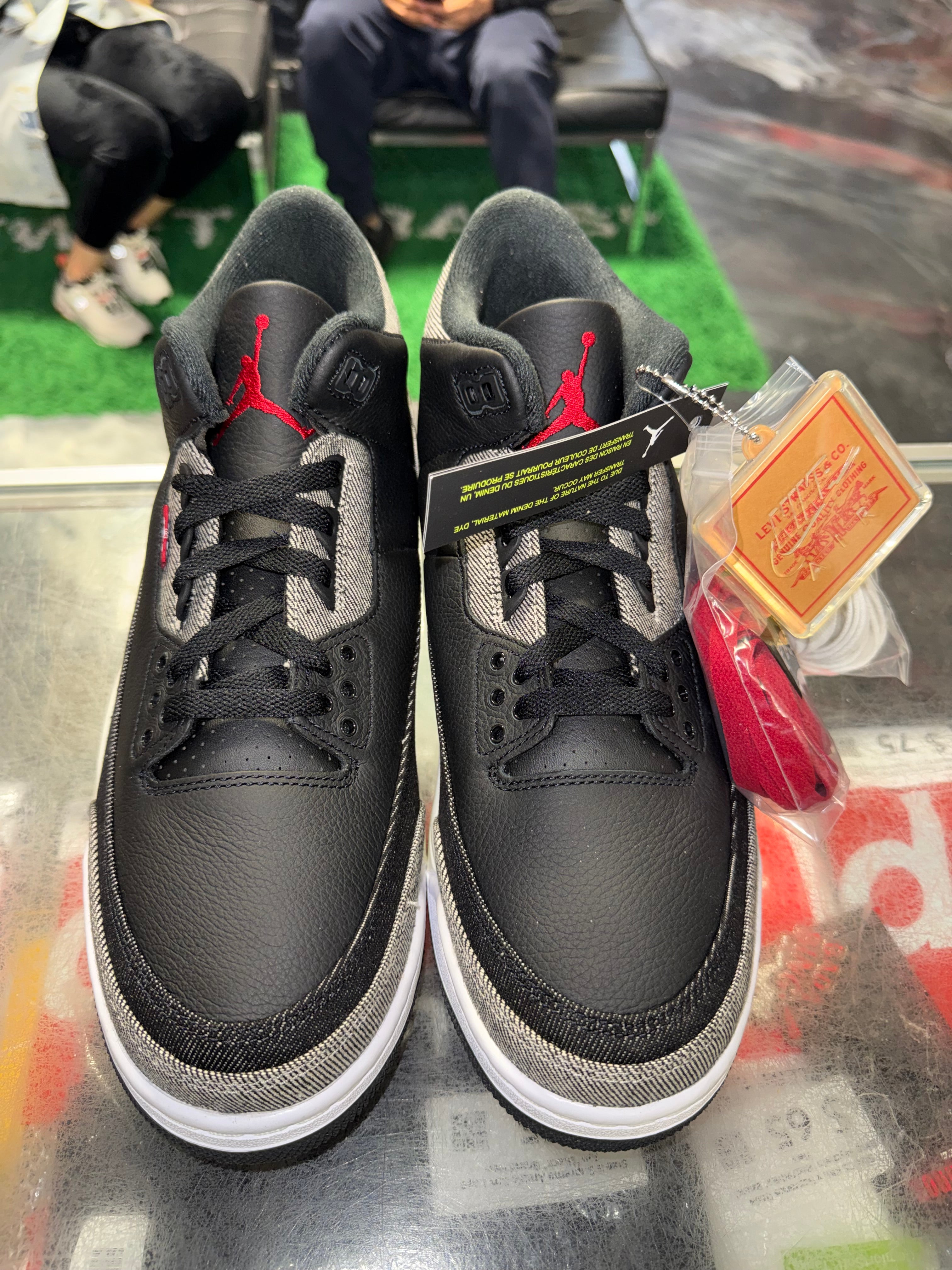 Size 6 Air Jordan 3 "Levi's Black" Brand New