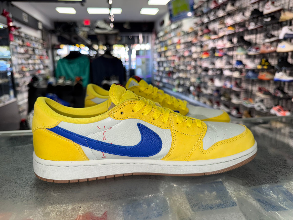 Air Jordan 1 Low Travis Scott Canary sneaker, pre-owned, size 11.5 (13W) – view 3