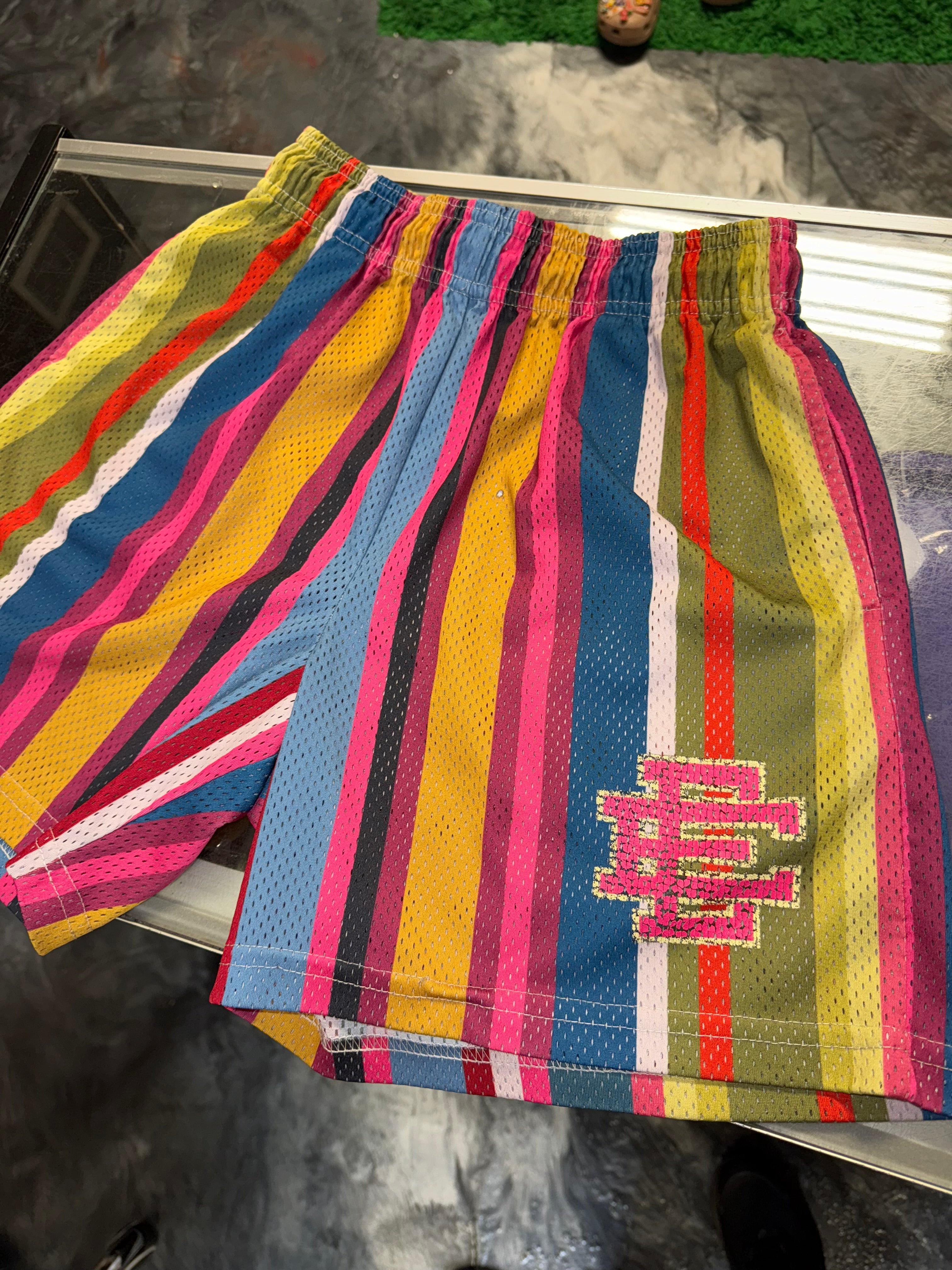 Size M Eric Emanuel EE Shorts “Multi Stripe”