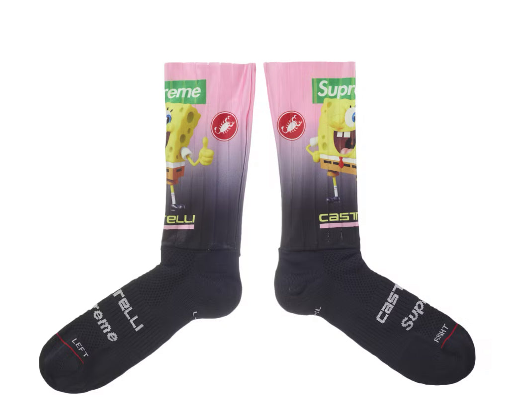 Size L/XL Supreme SpongeBob Castelli Socks “Black” Brand New