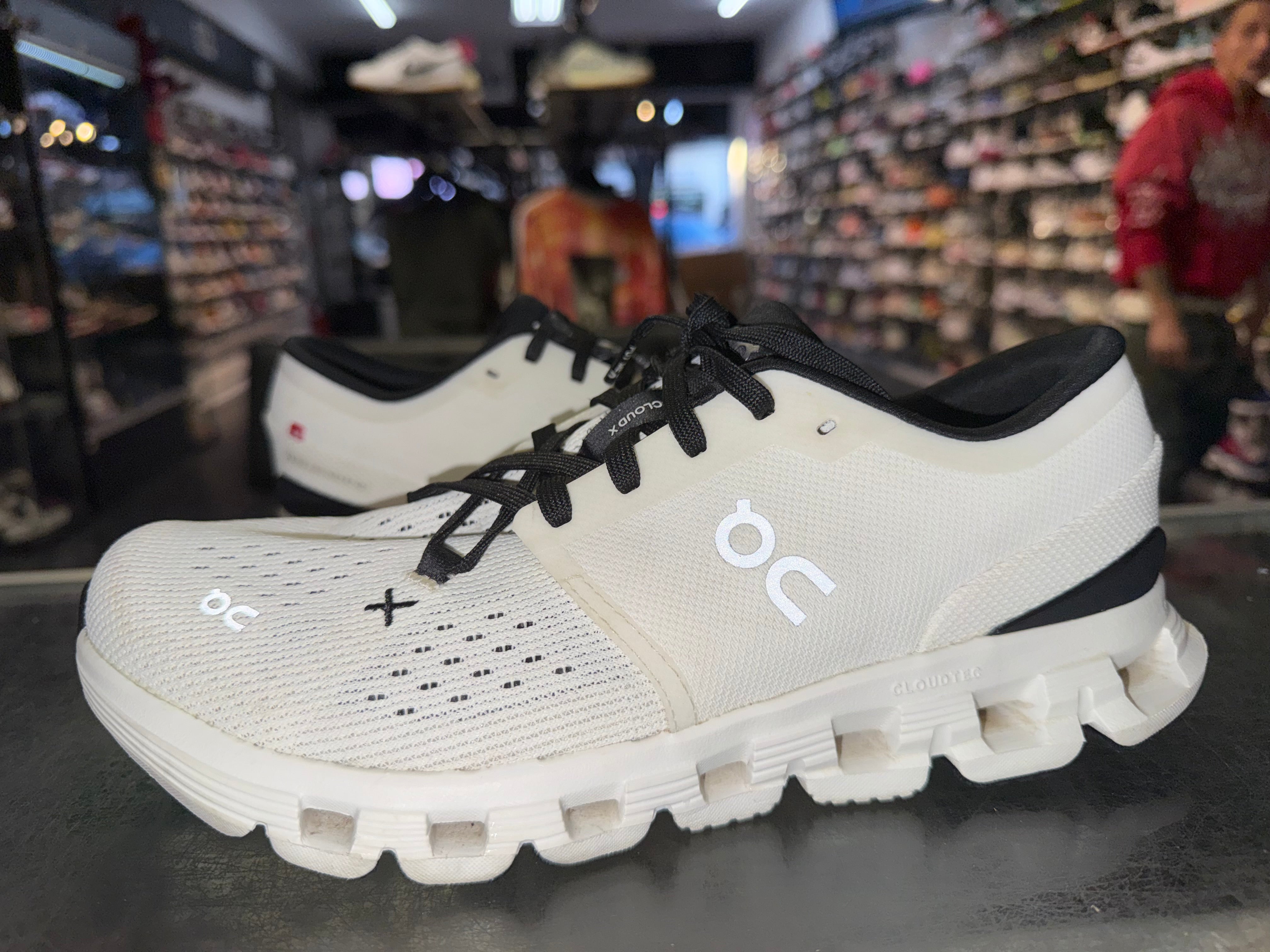 Size 7 (8.5W) On Cloud X 4 “White/Black”