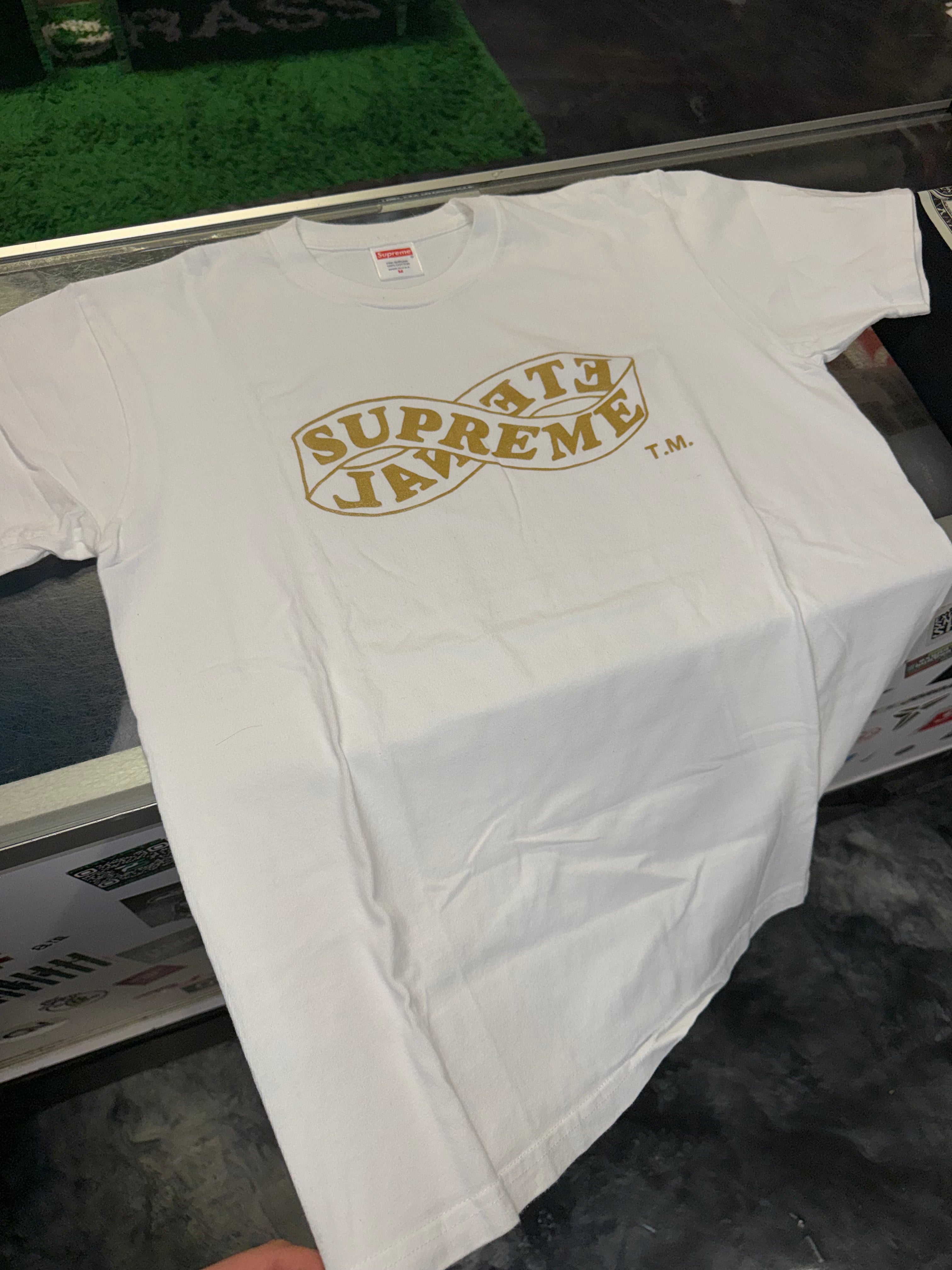Size M Supreme Eternal Tee “White/Gold”