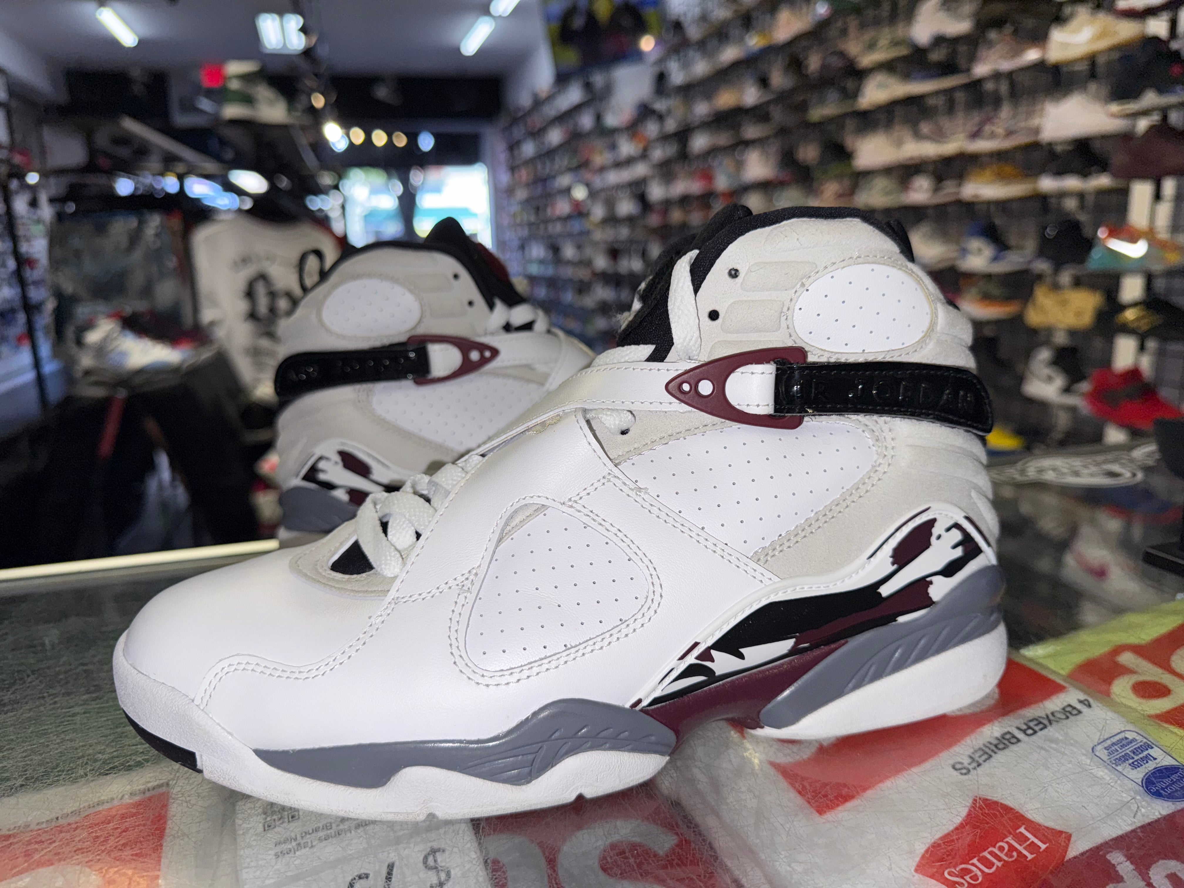 Size 9 (10.5W) Air Jordan 8 "Burgundy"