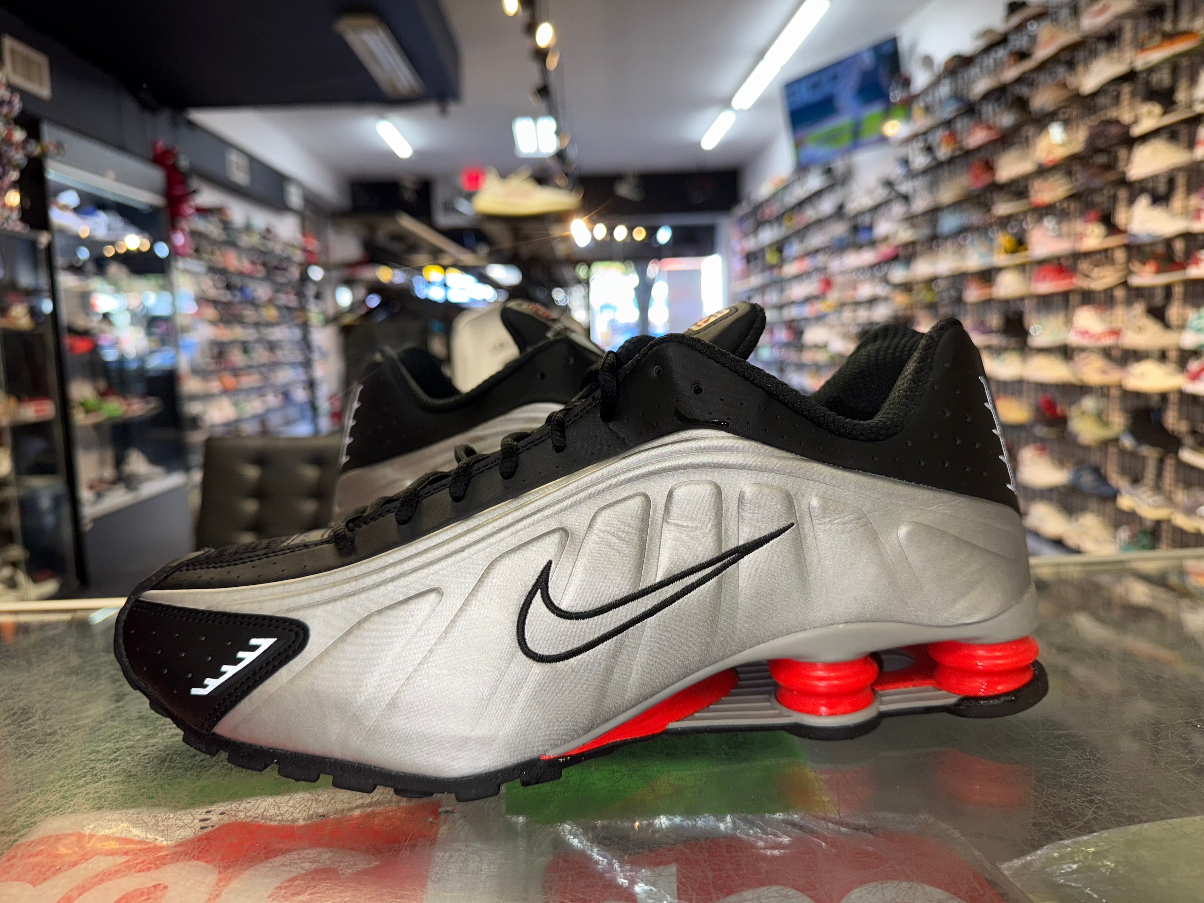 Size 13 Nike Shox R4 "Black Metallic Silver"