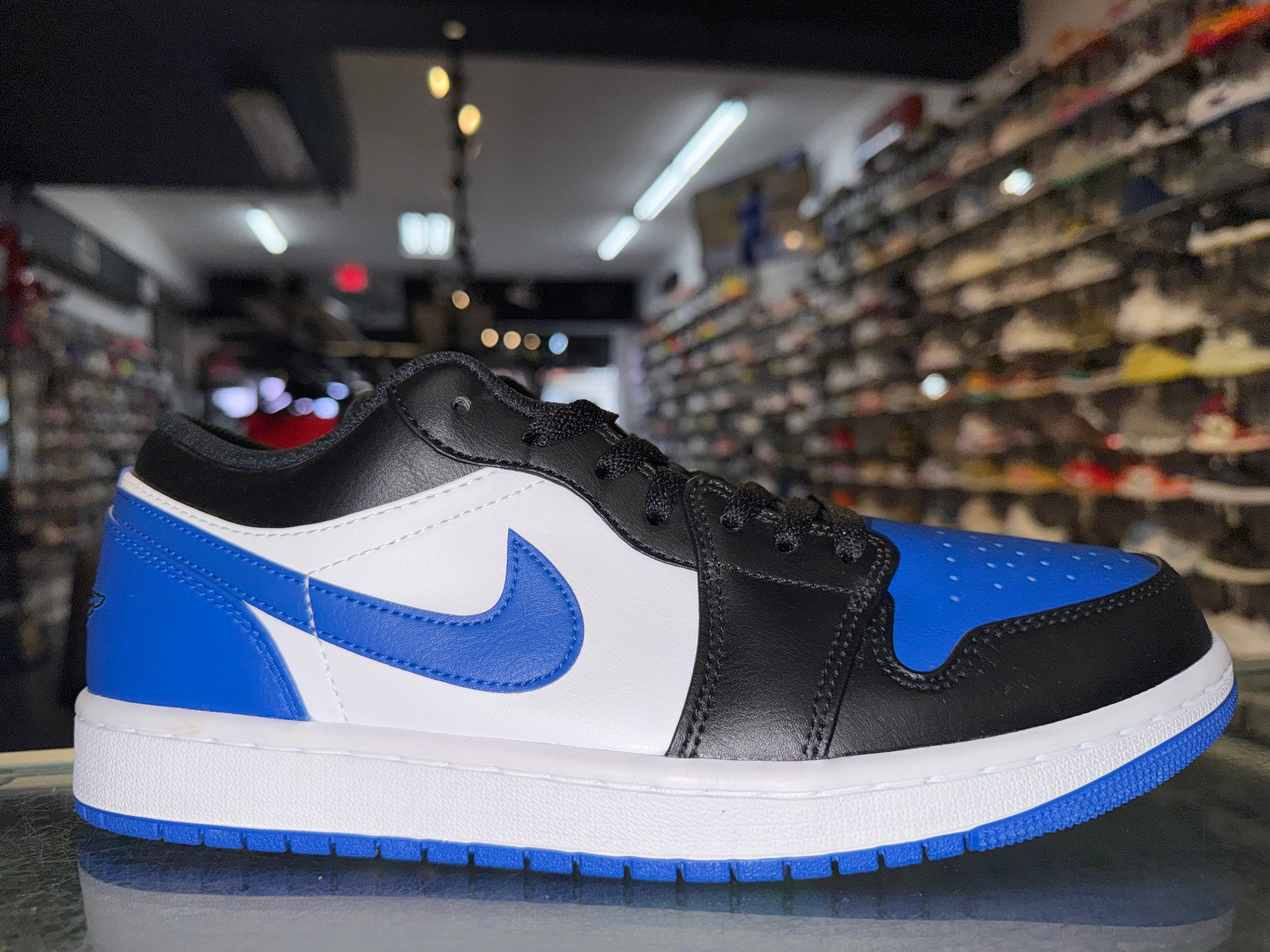 Size 10 Air Jordan 1 Low "Black Game Royal" Brand New