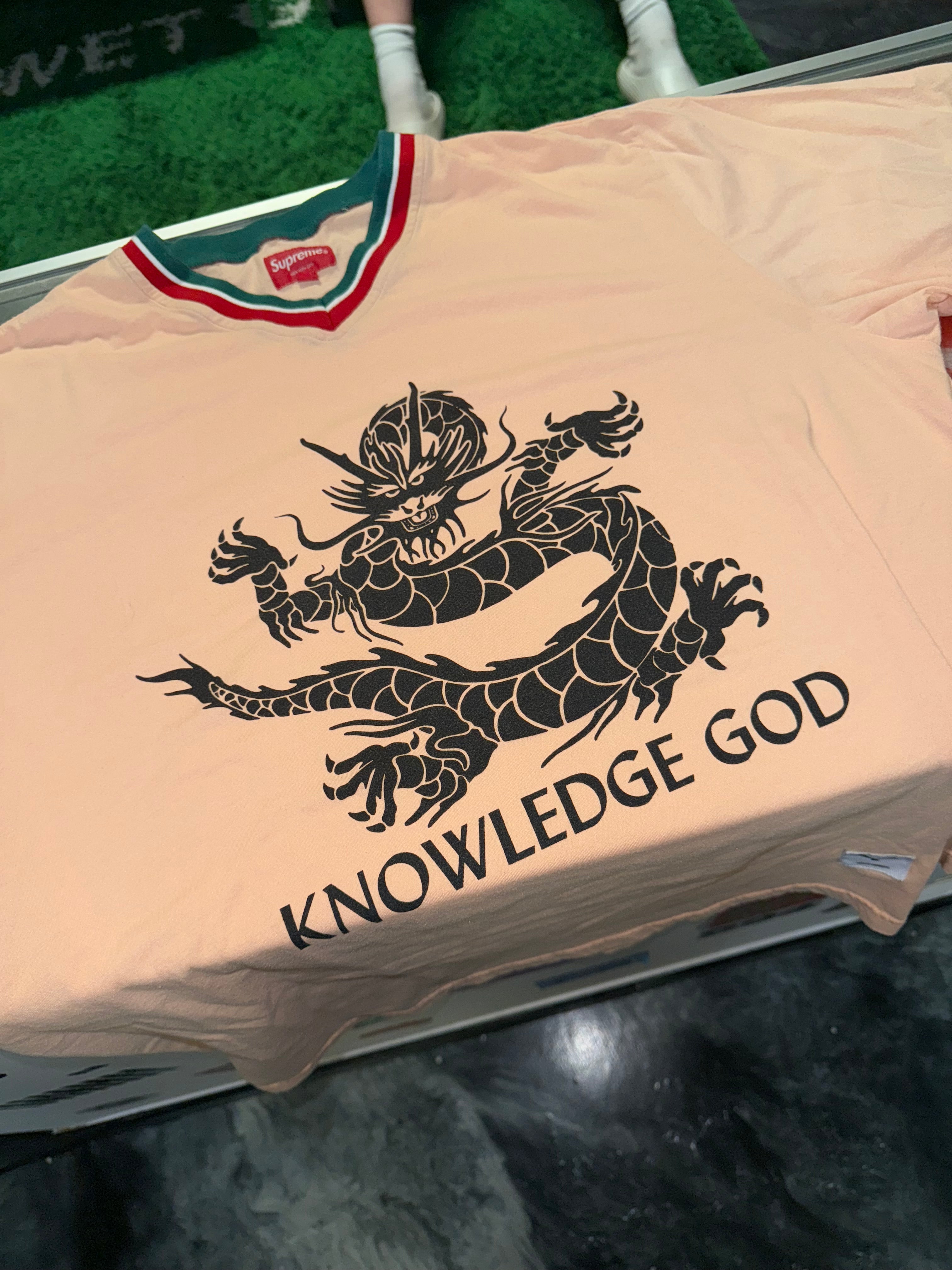 Size L Supreme Knowledge God Tee “Peach”