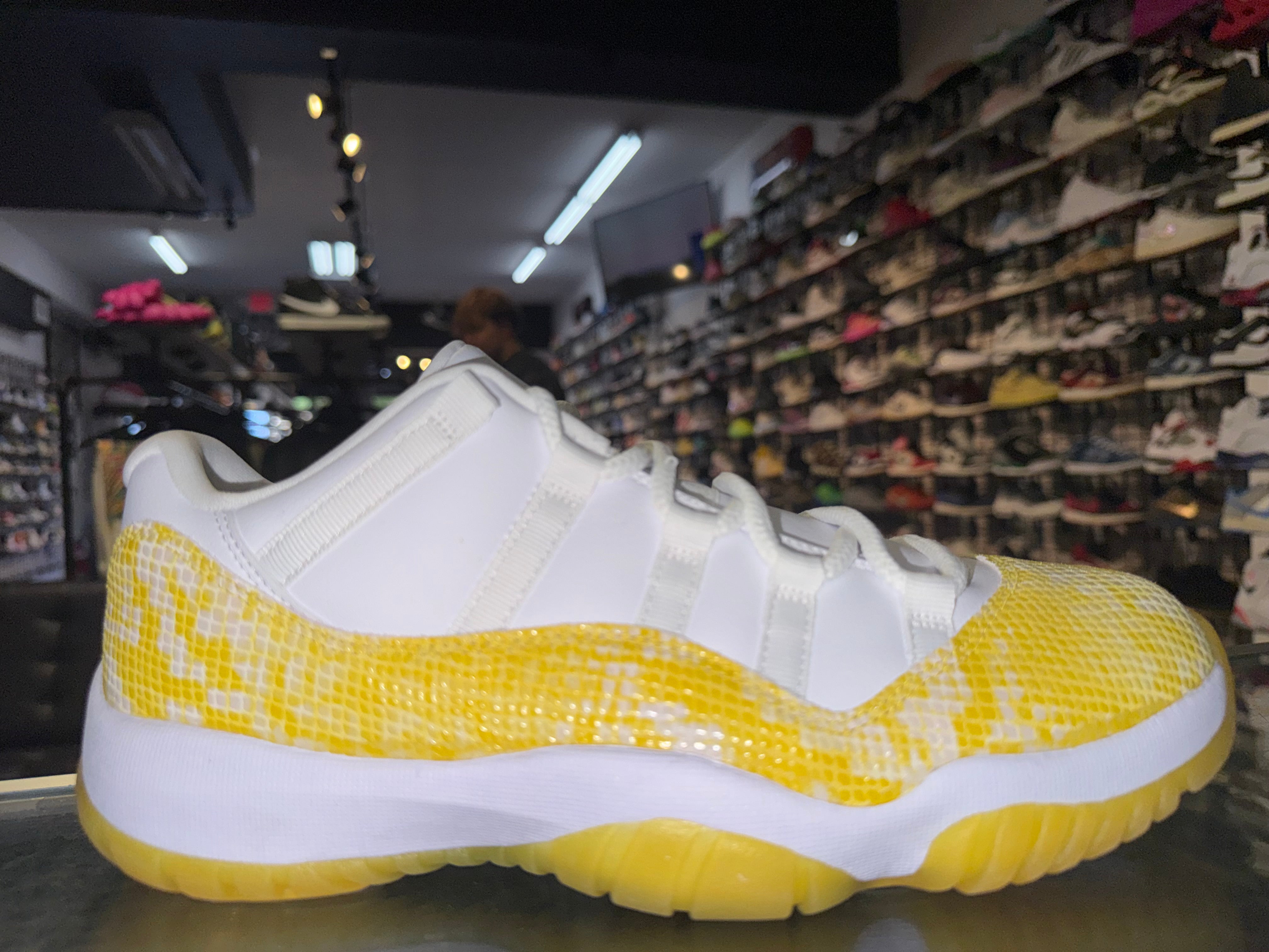 Size 9 (10.5W) Air Jordan 11 Low "Yellow Snakeskin" Brand New