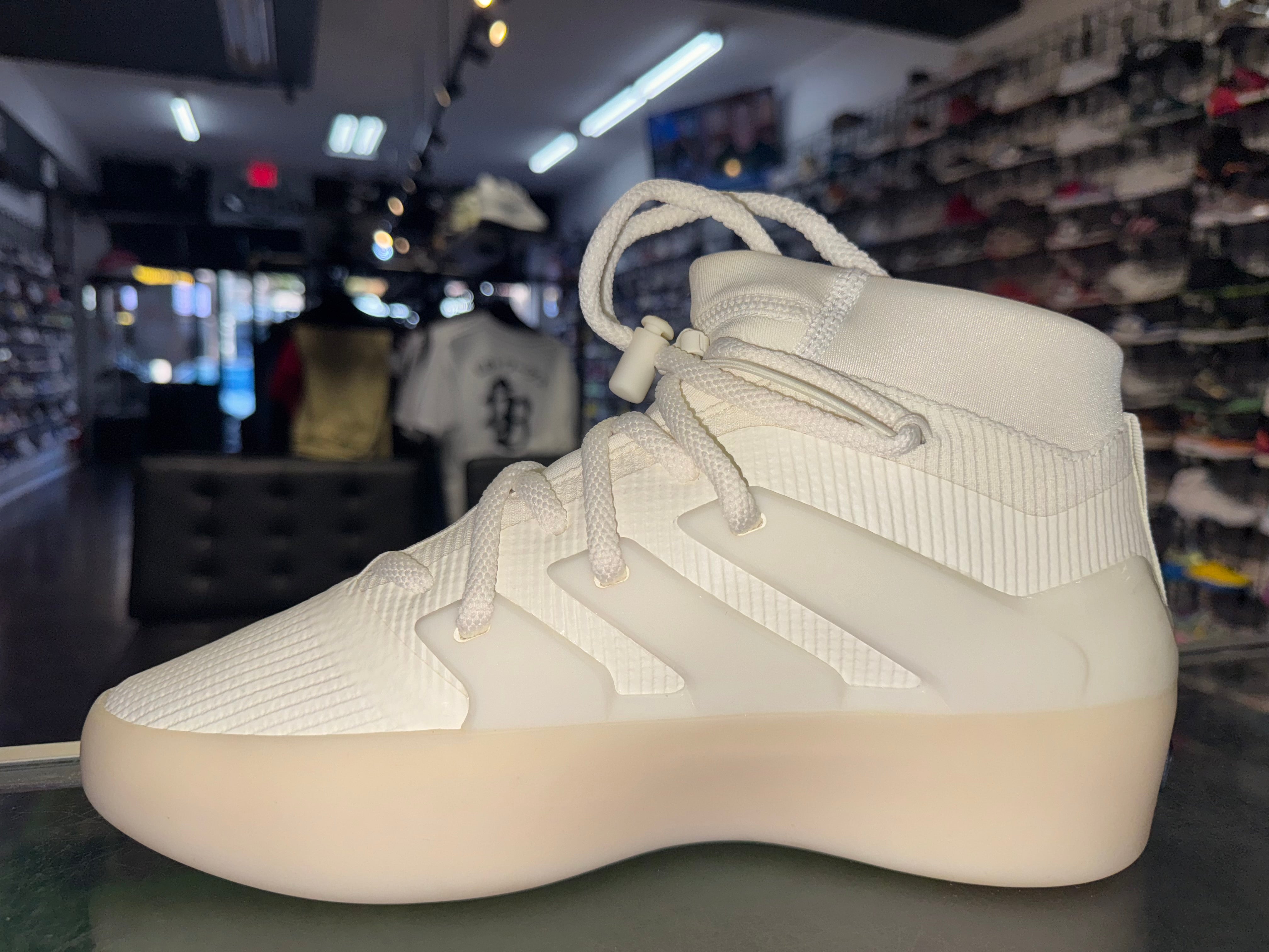 Size 9.5 Adidas Fear of God Athletics Basketball "Triple White"