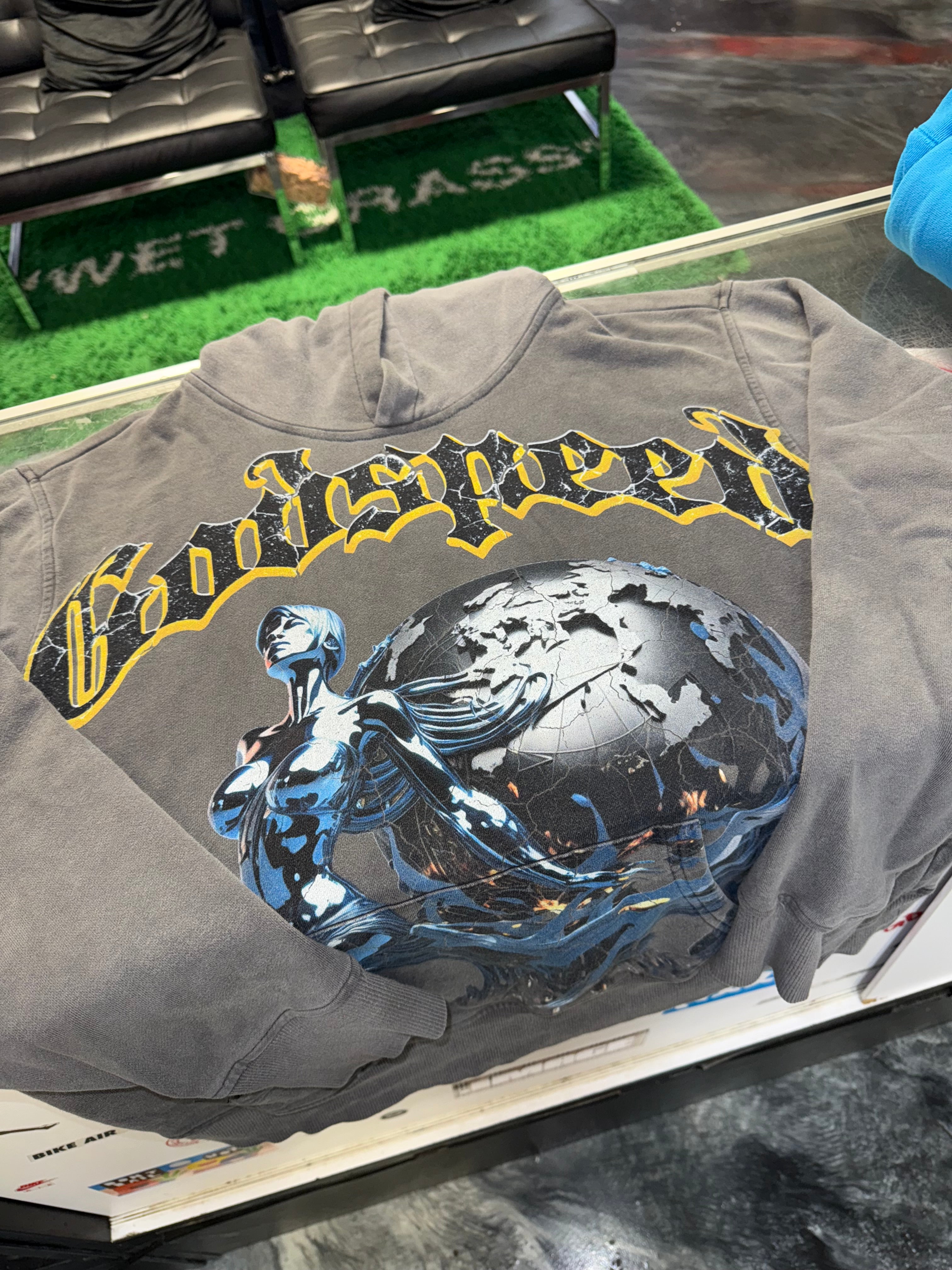 Size L Godspeed Robot World Hoodie “Grey”