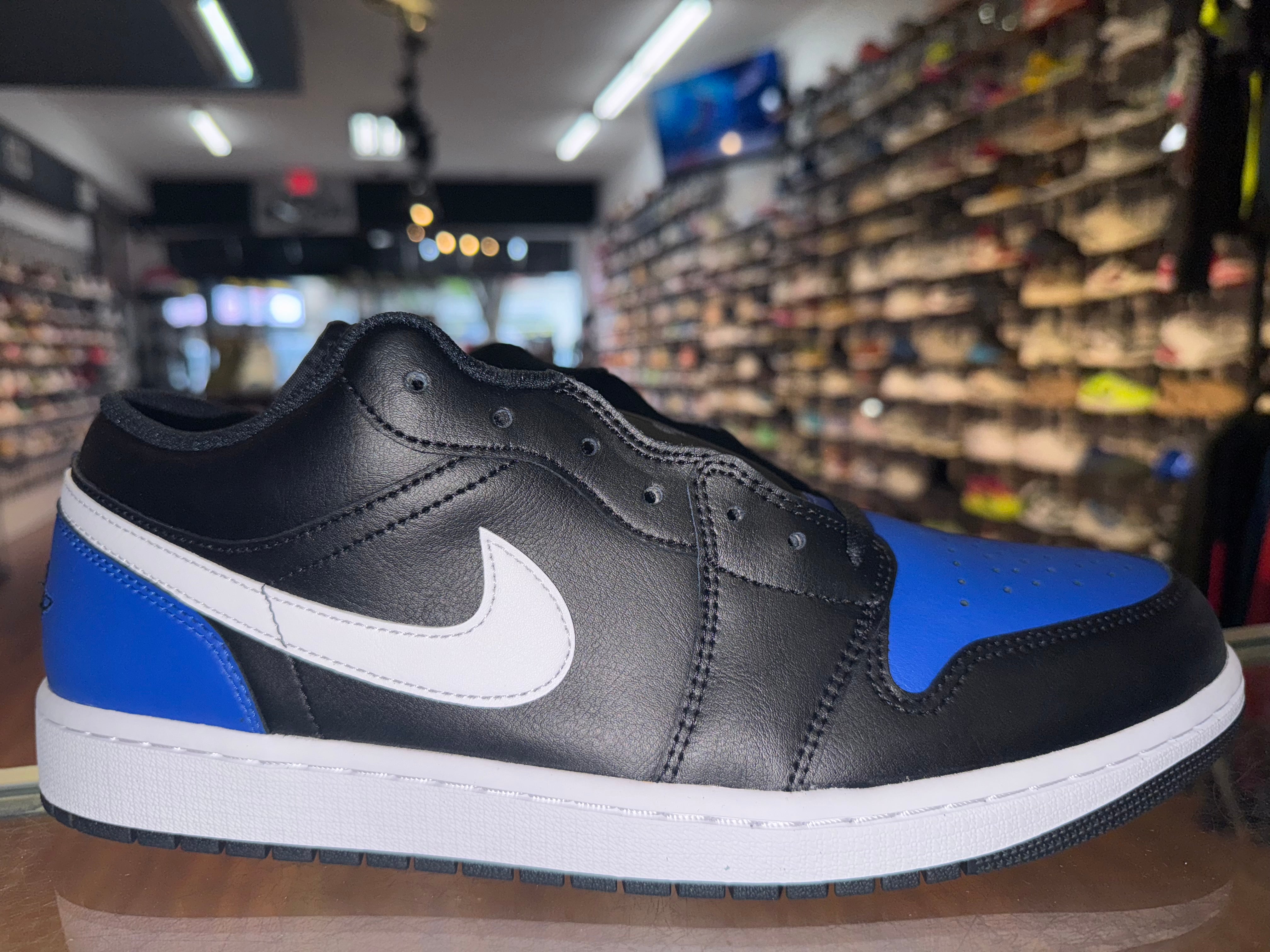 Size 9 Air Jordan 1 Low "Black Royal Toe" Brand New