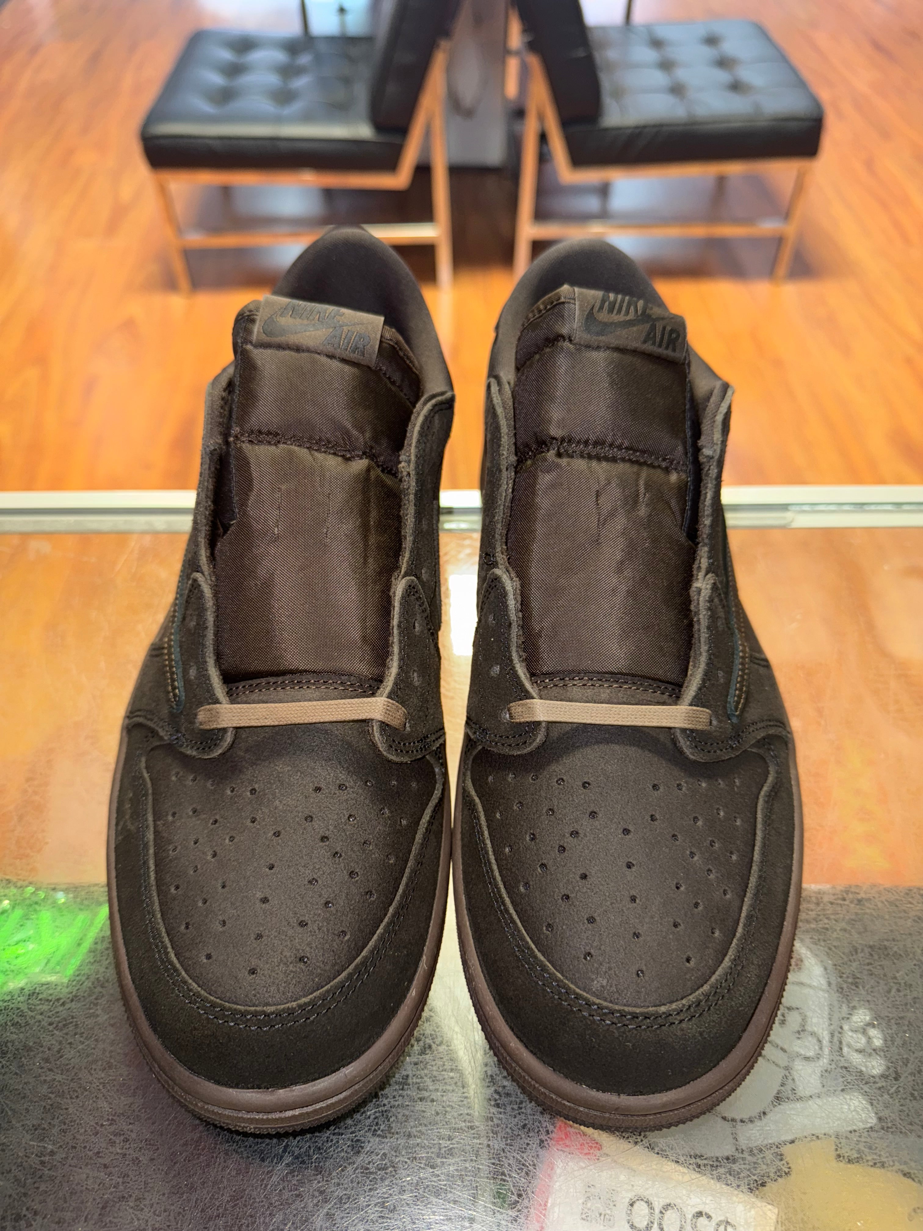 Size 10.5 Air Jordan 1 Low Travis Scott “Velvet Brown” Brand New