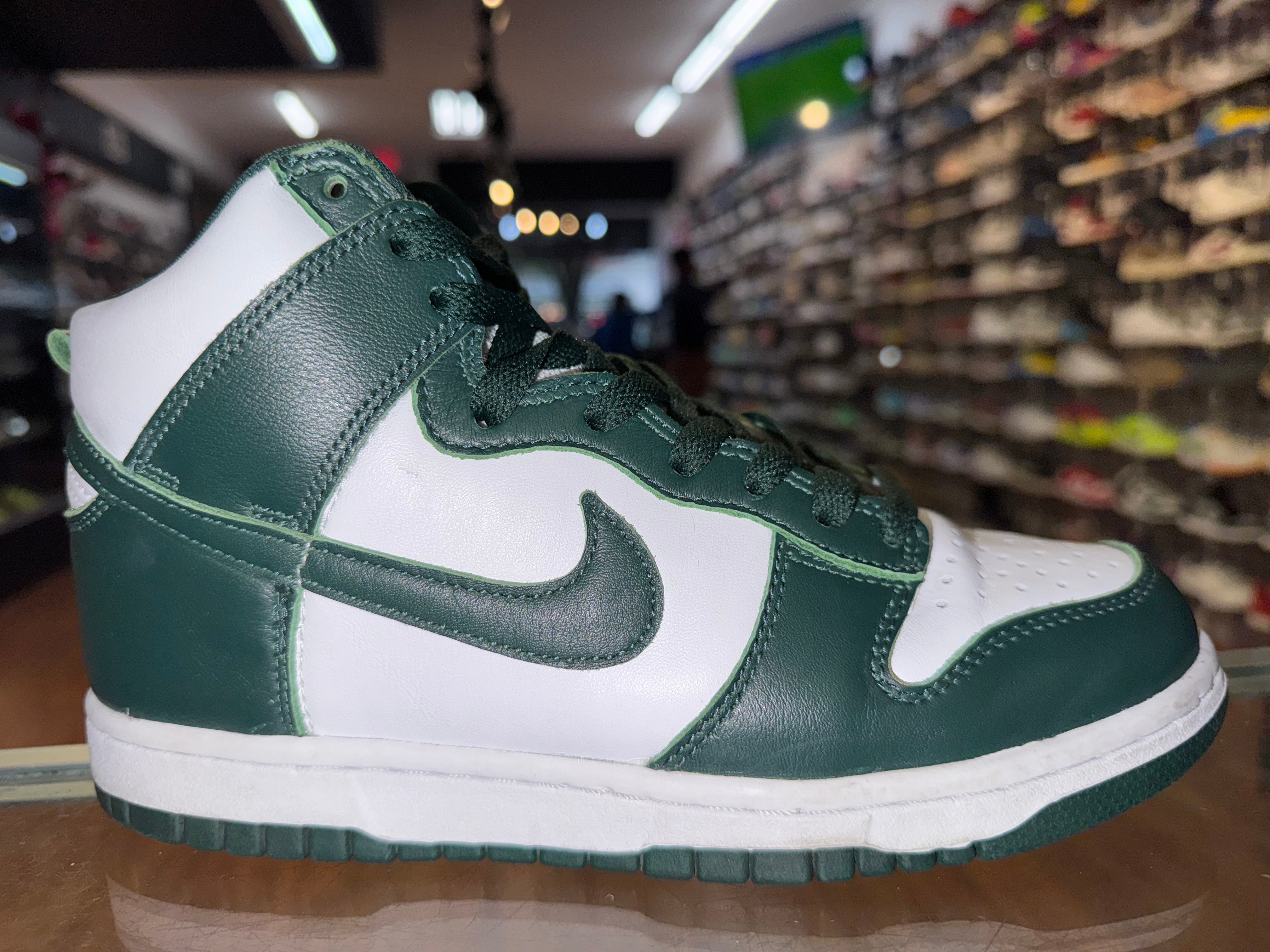 Size 5.5 Dunk High "Spartan Green"