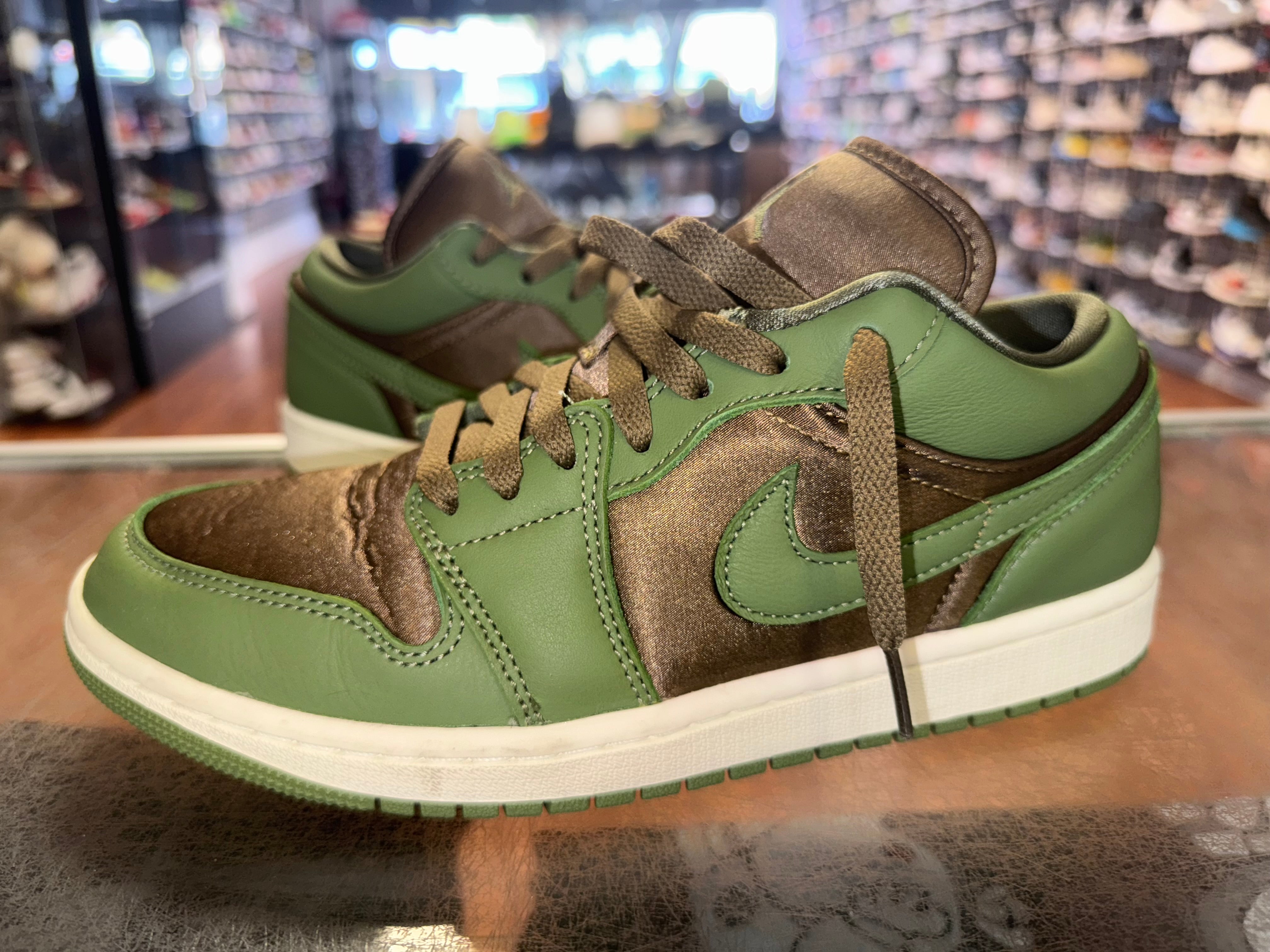 Size 7.5 (9W) Air Jordan 1 Low "Satin Olive"