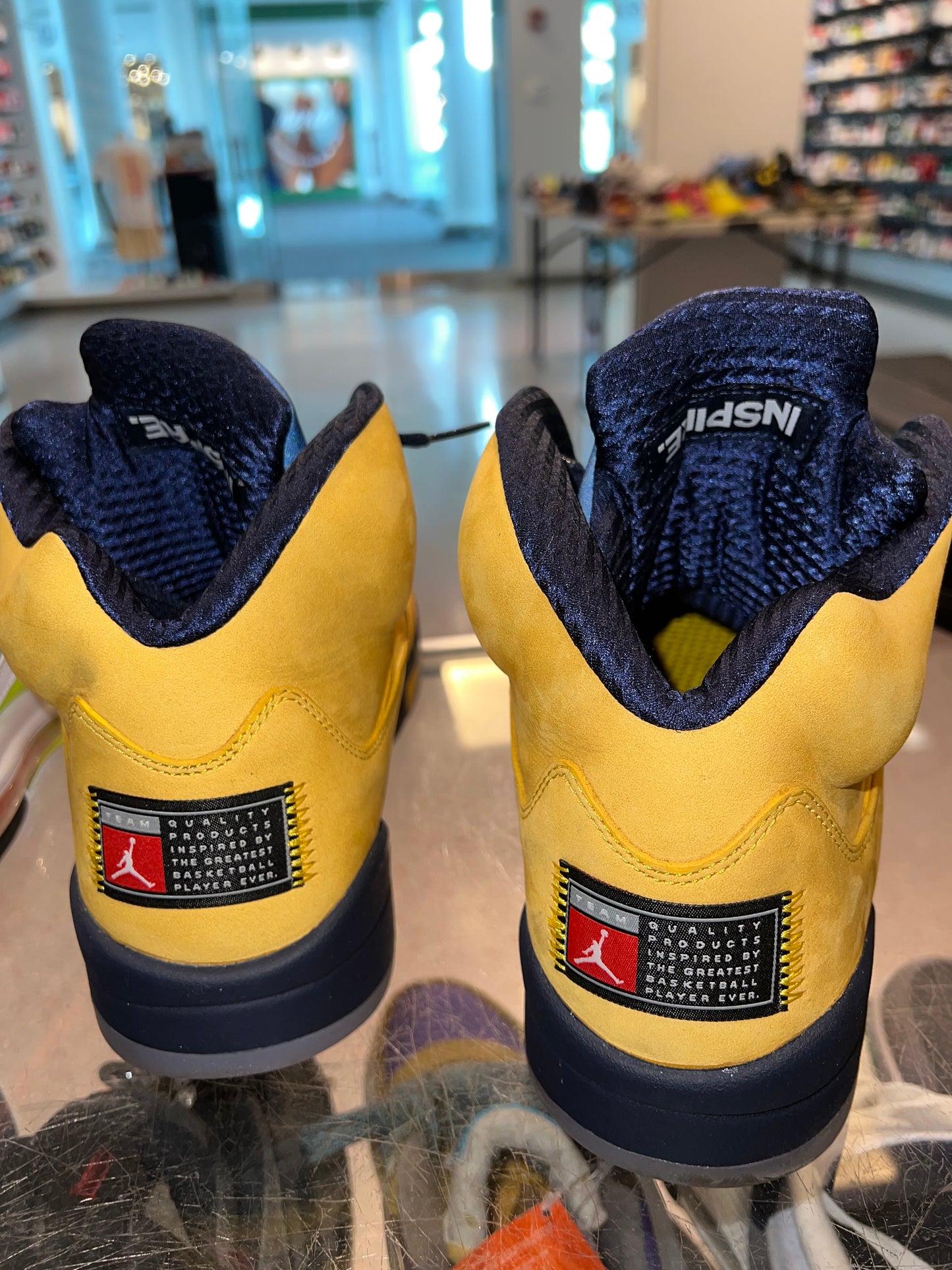 Size 12 Air Jordan 5 "Michigan" (Mall)