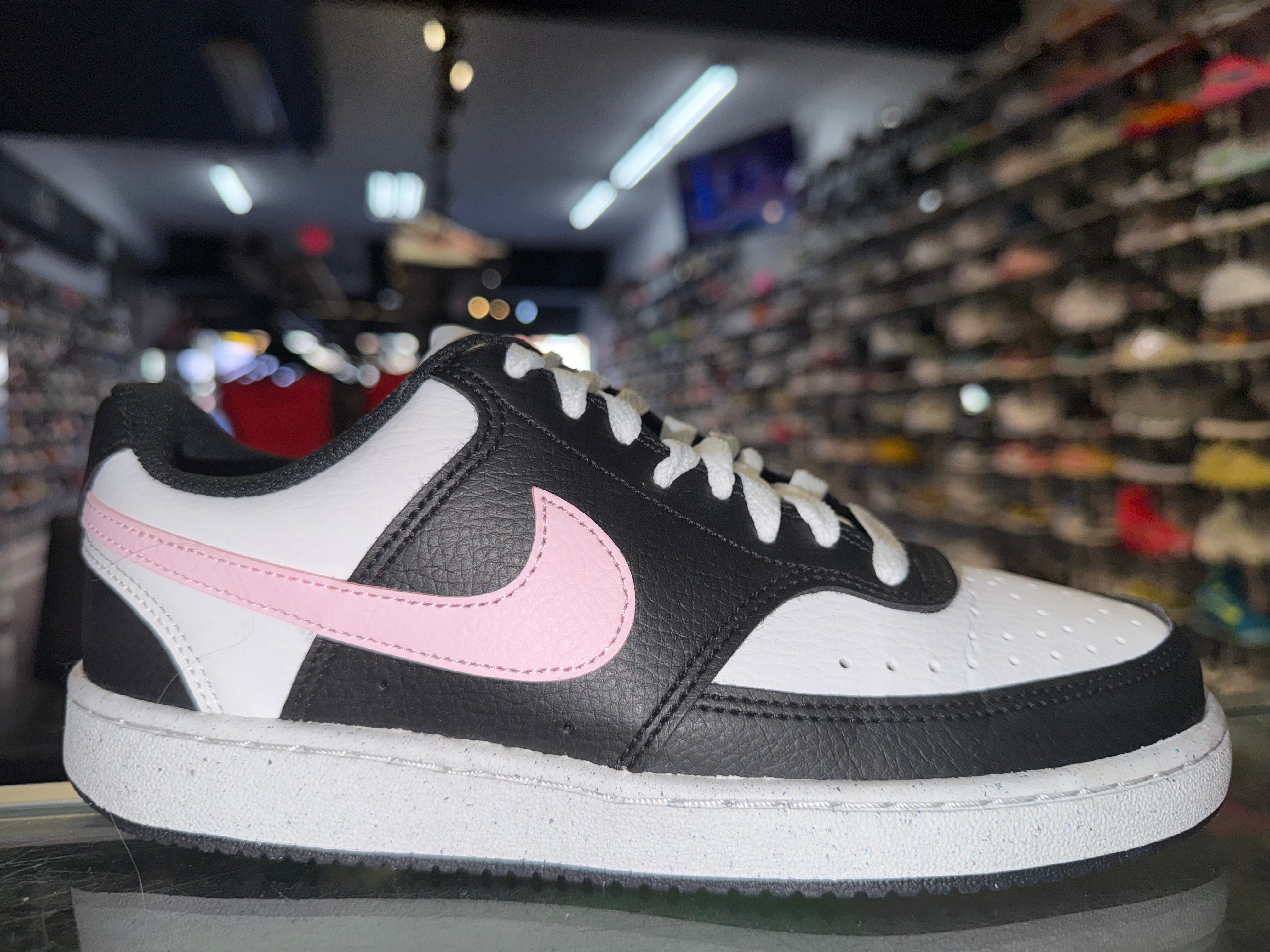 Size 5 (6.5W) Court Vision Low NN "Black White Pink Foam"