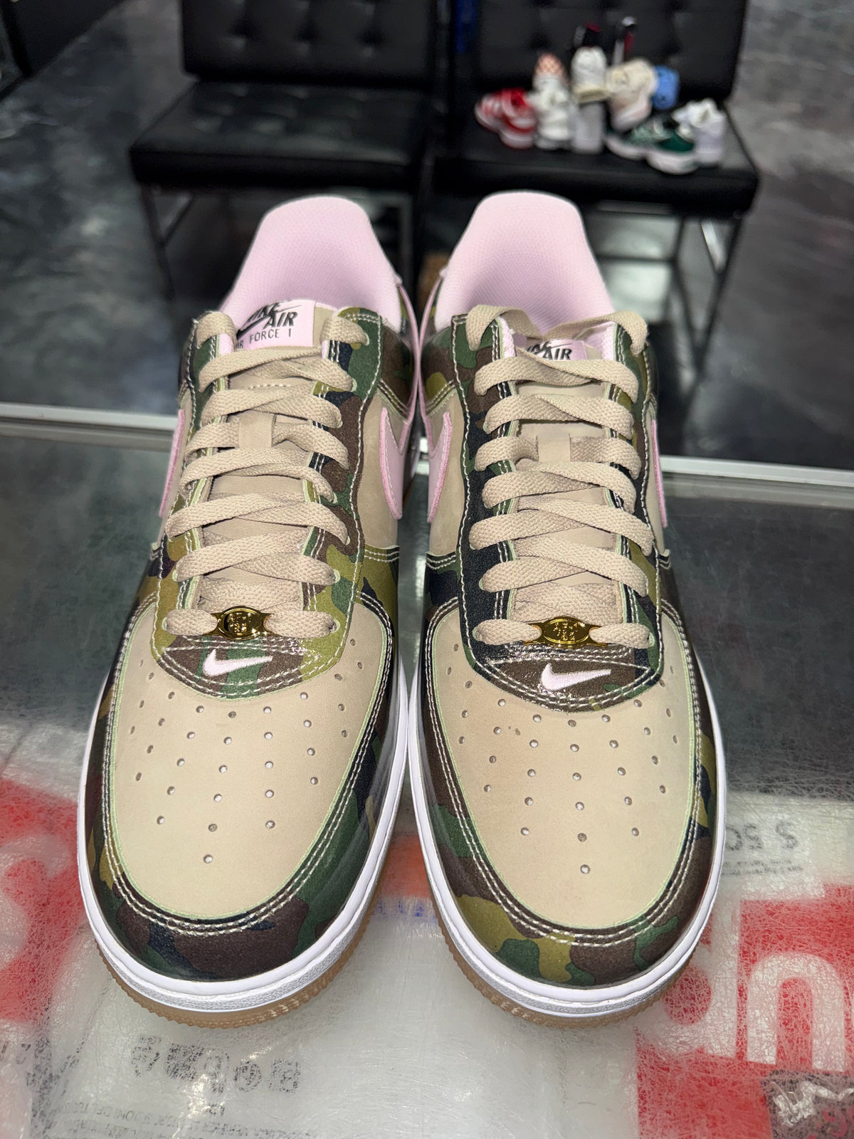 Size 10.5 Air Force 1 "Patent Camo Pink" Brand New