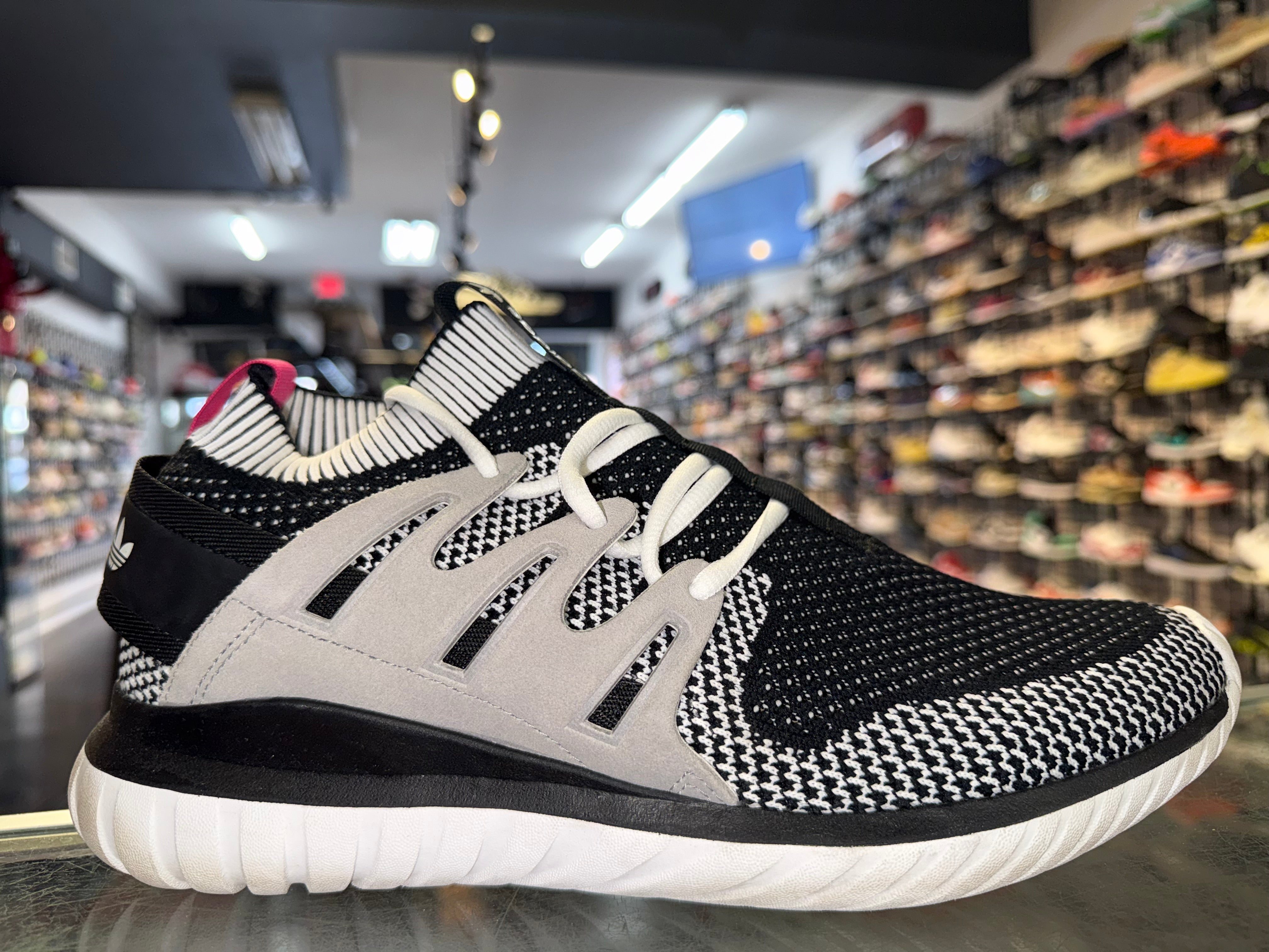 Size 9.5 Adidas Tubular Nova Primeknit “Black/Pink”