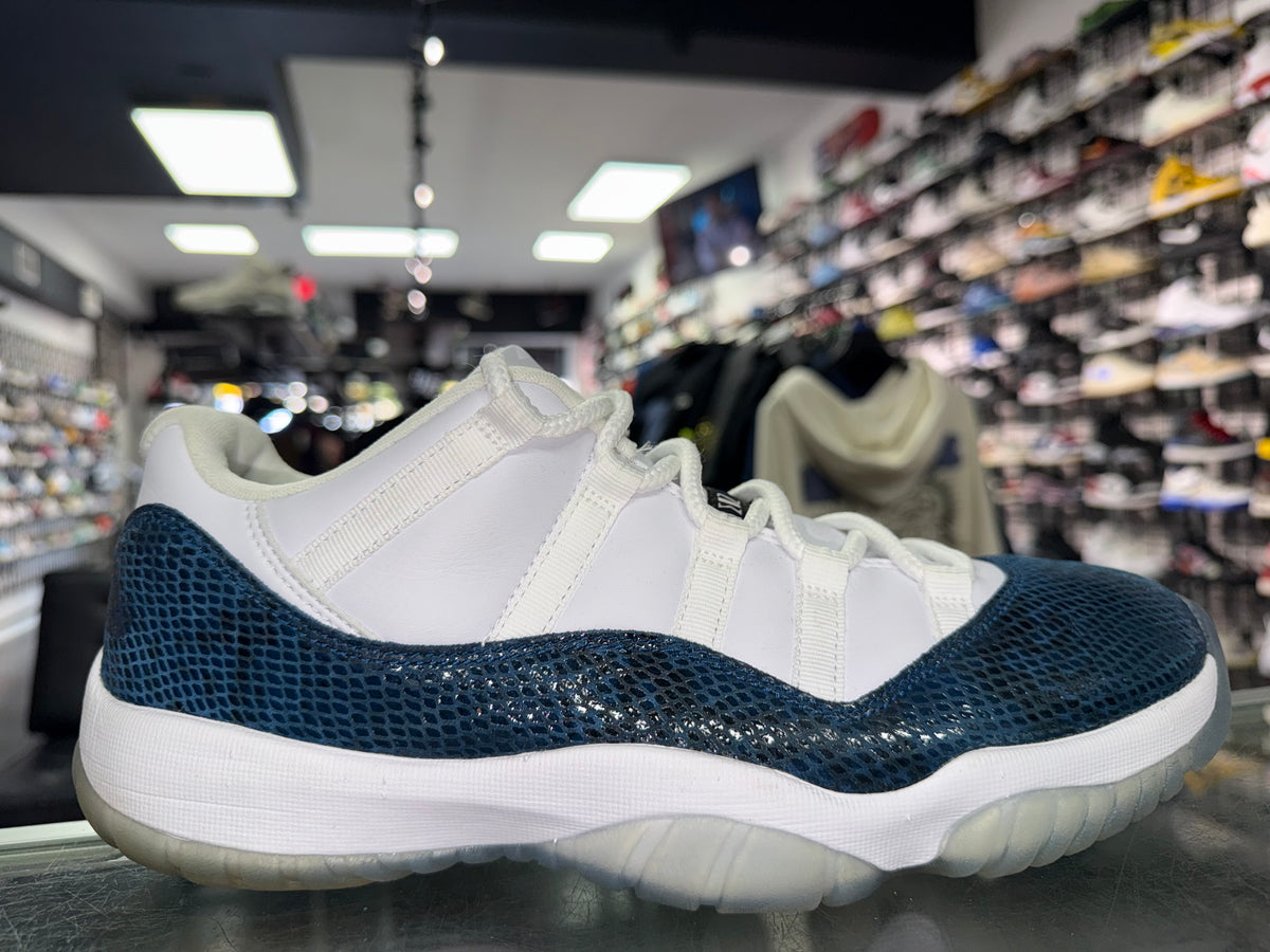 Size 10.5 Air Jordan 11 Low “Navy Snakeskin”