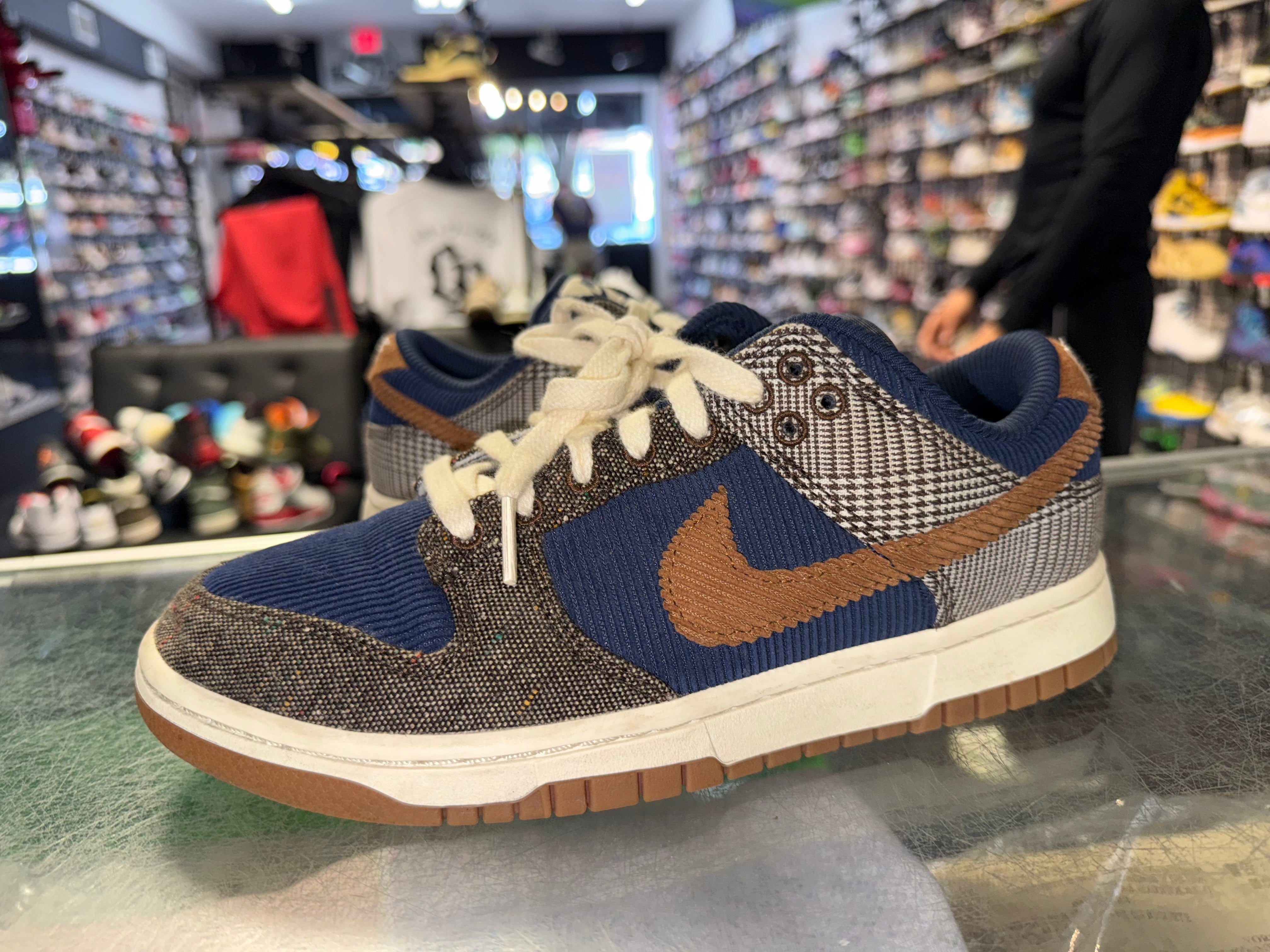 Size 6.5 Dunk Low "Blue Courdoroy"