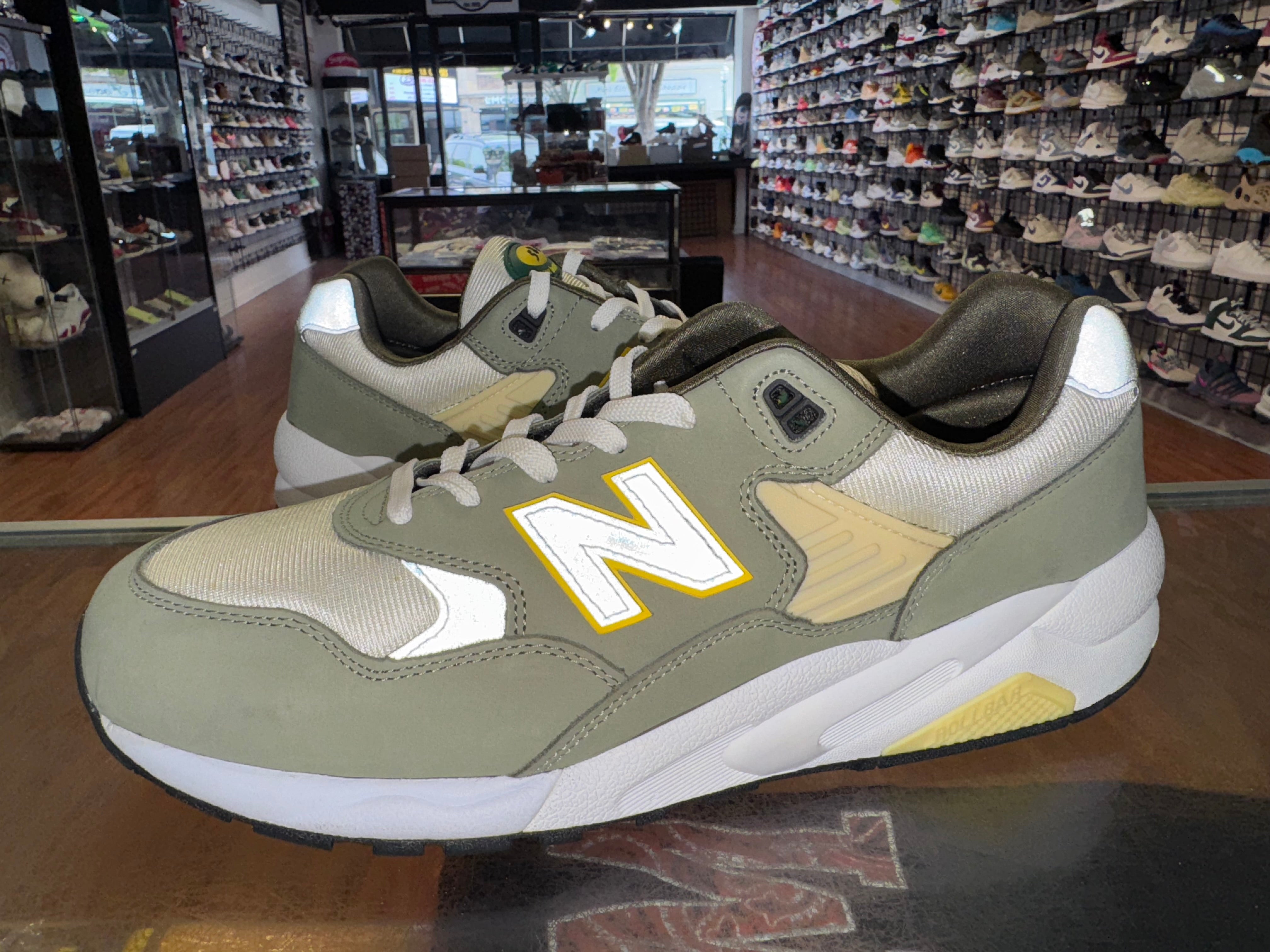 Size 13 New Balance 580 "Olive"