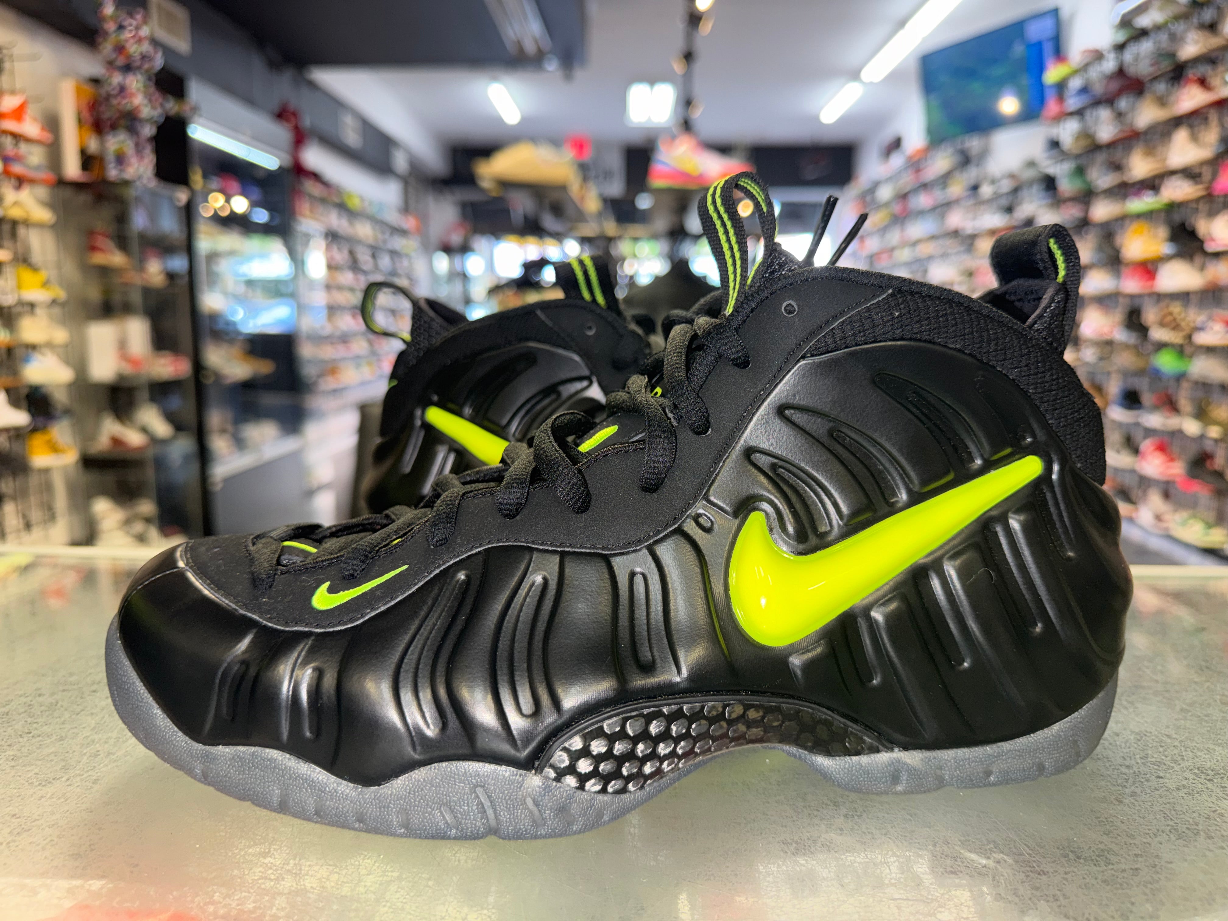 Size 10.5 Air Foamposite Pro "Voltage" Worn 1x