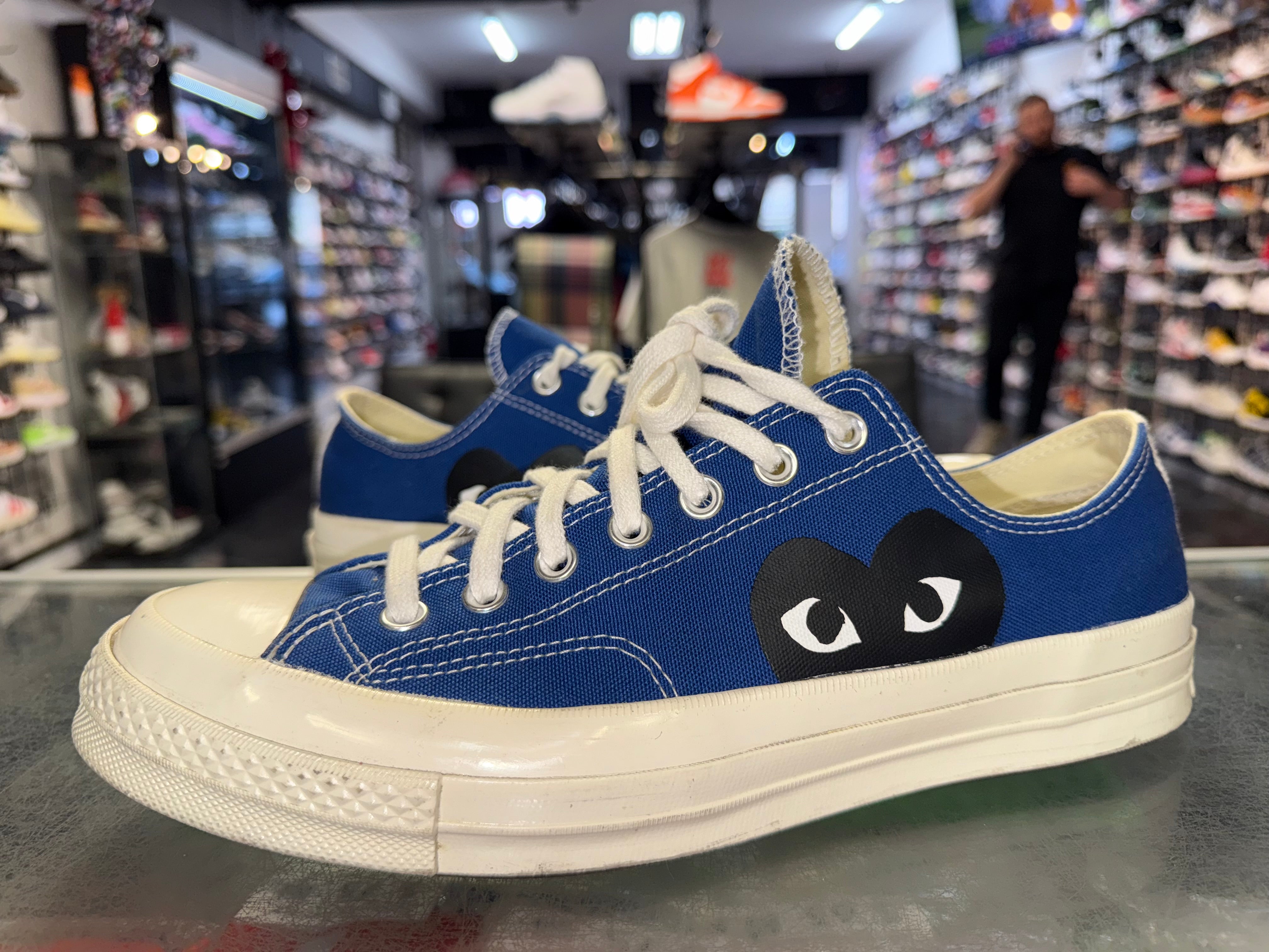 Size 10 Converse CDG Low "Blue Heart"