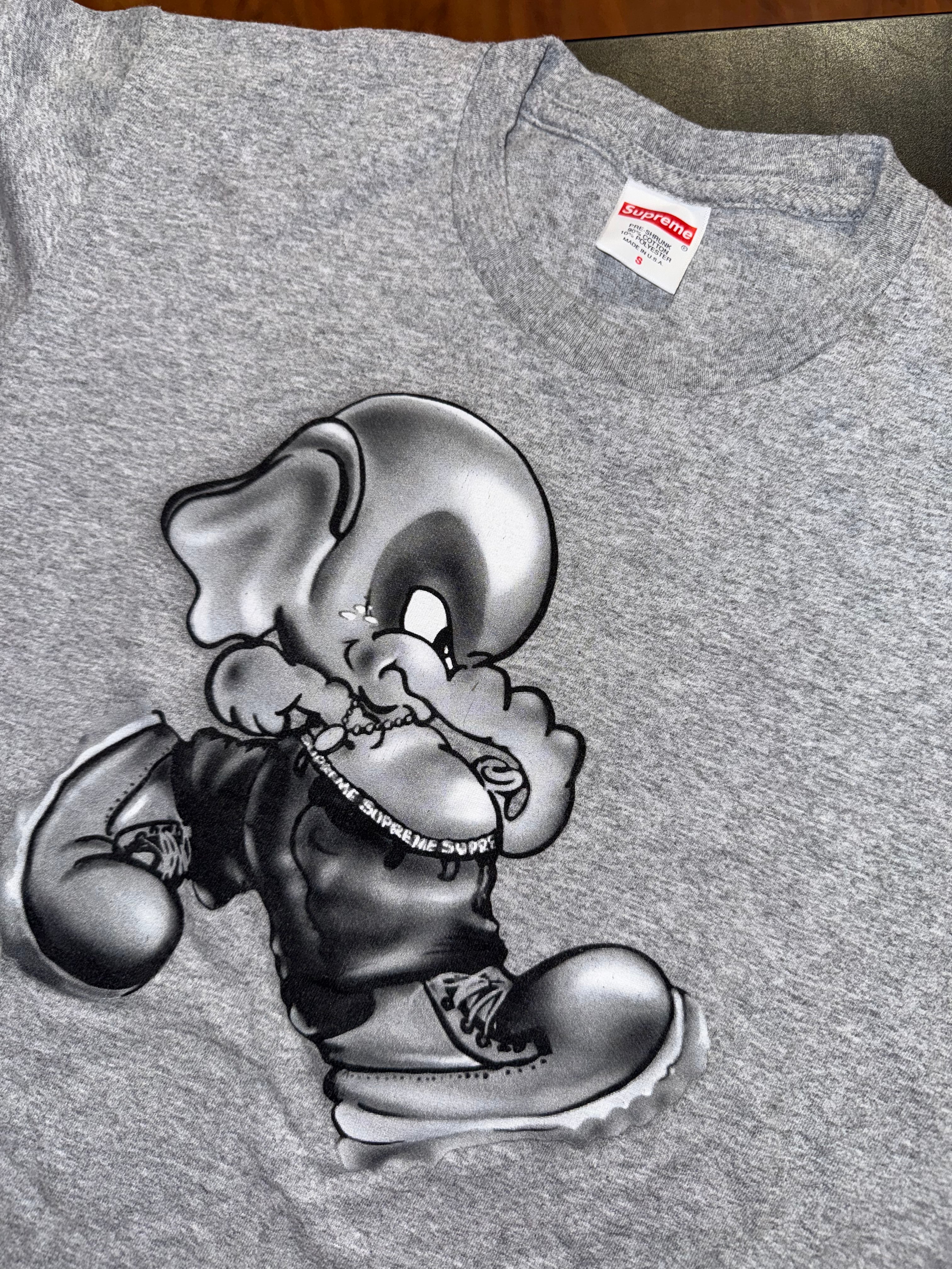 Size S Supreme Elephant Tee “Grey” Brand New