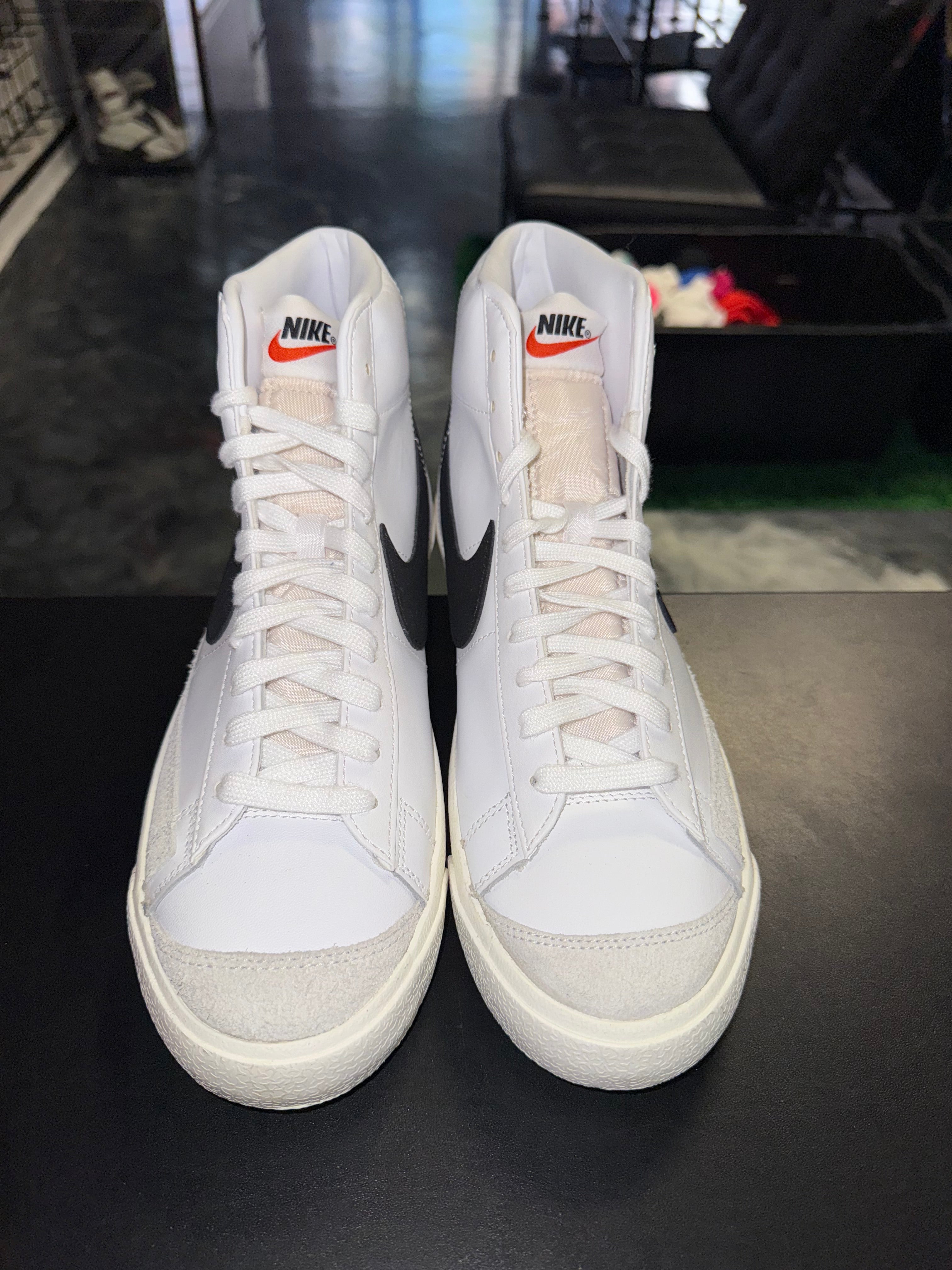 Size 9.5 (11W) Blazer High 77’ “White Black”
