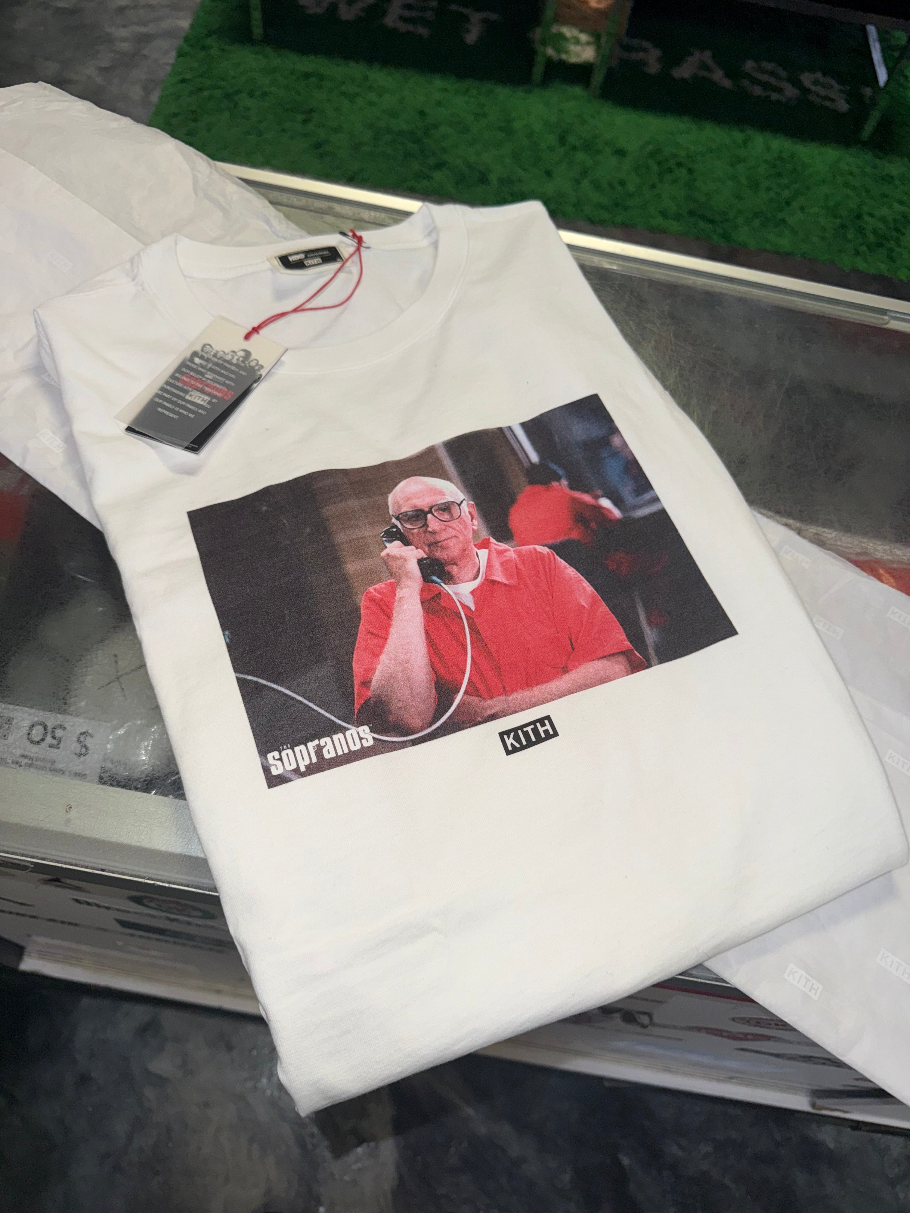 Size XL Kith x The Sopranos Uncle Junior Tee “White” Brand New