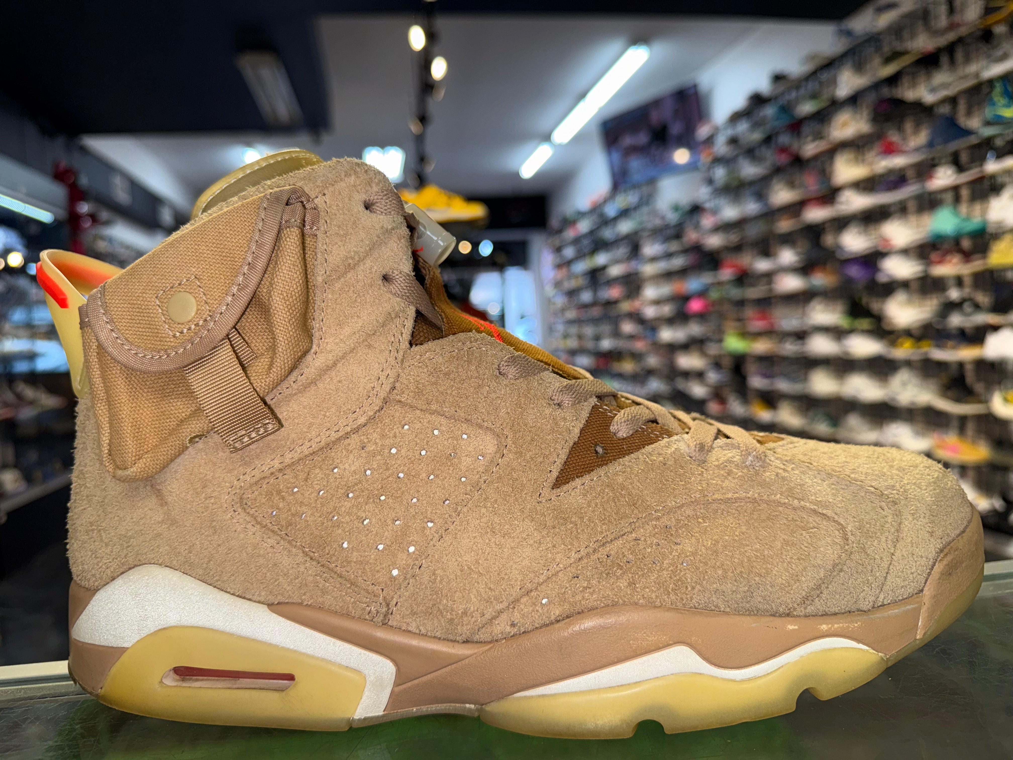 Size 12 Air Jordan 6 Travis Scott "British Khaki"