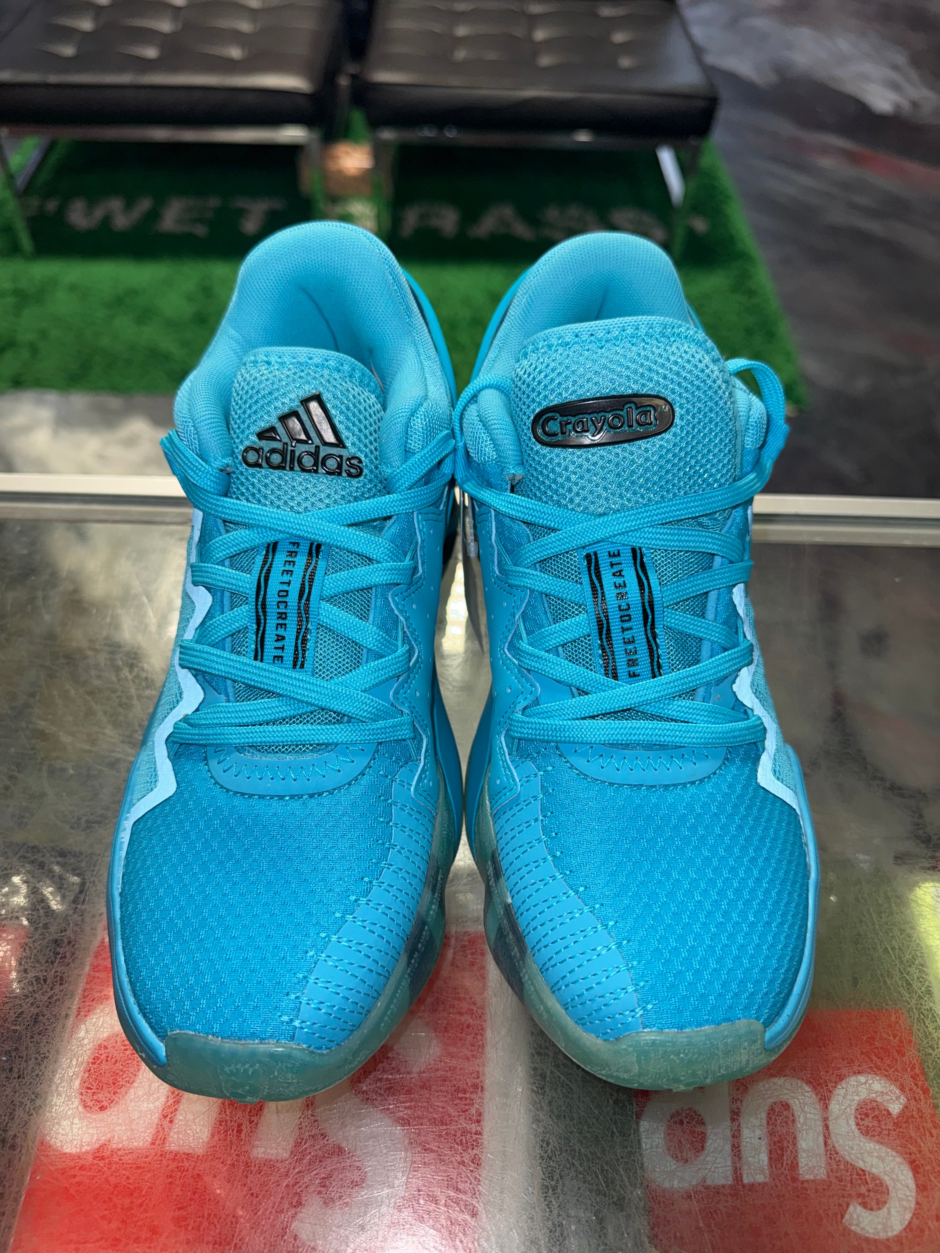 Size 5y Adidas DON Issue #2 Crayola “Signal Cyan” Brand New