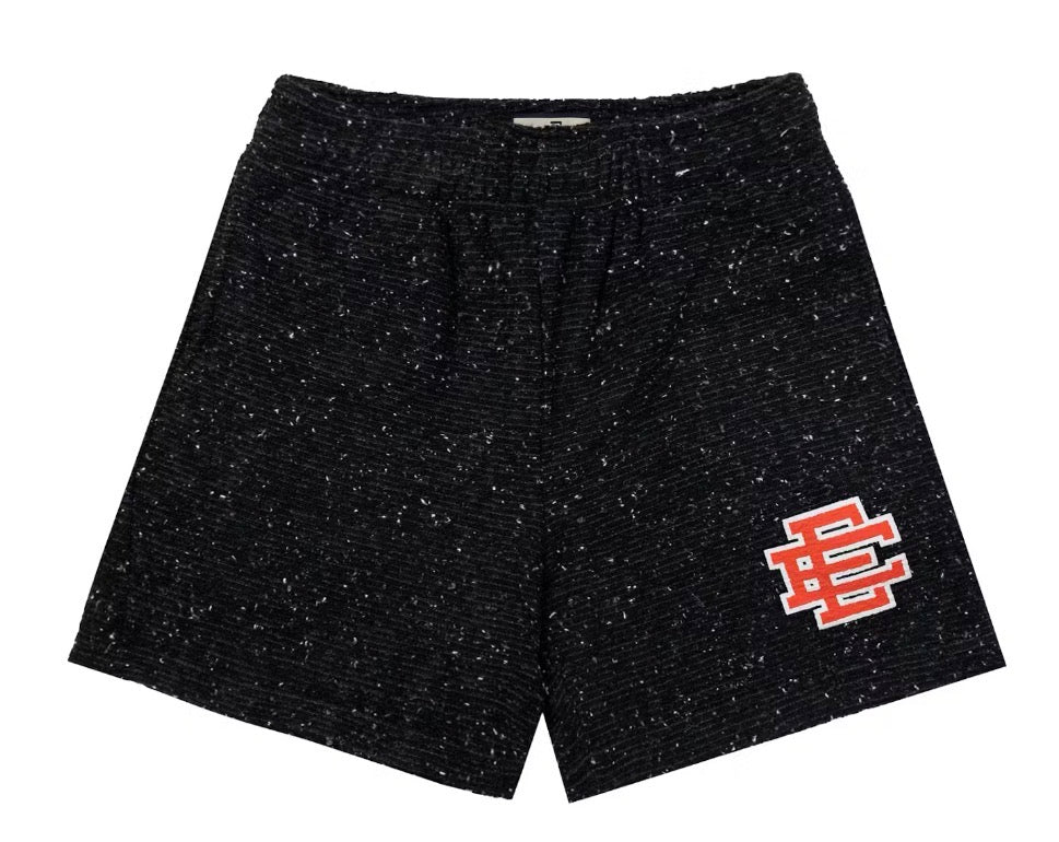 Size M Eric Emanuel EE Boucle Shorts “Black/Red”