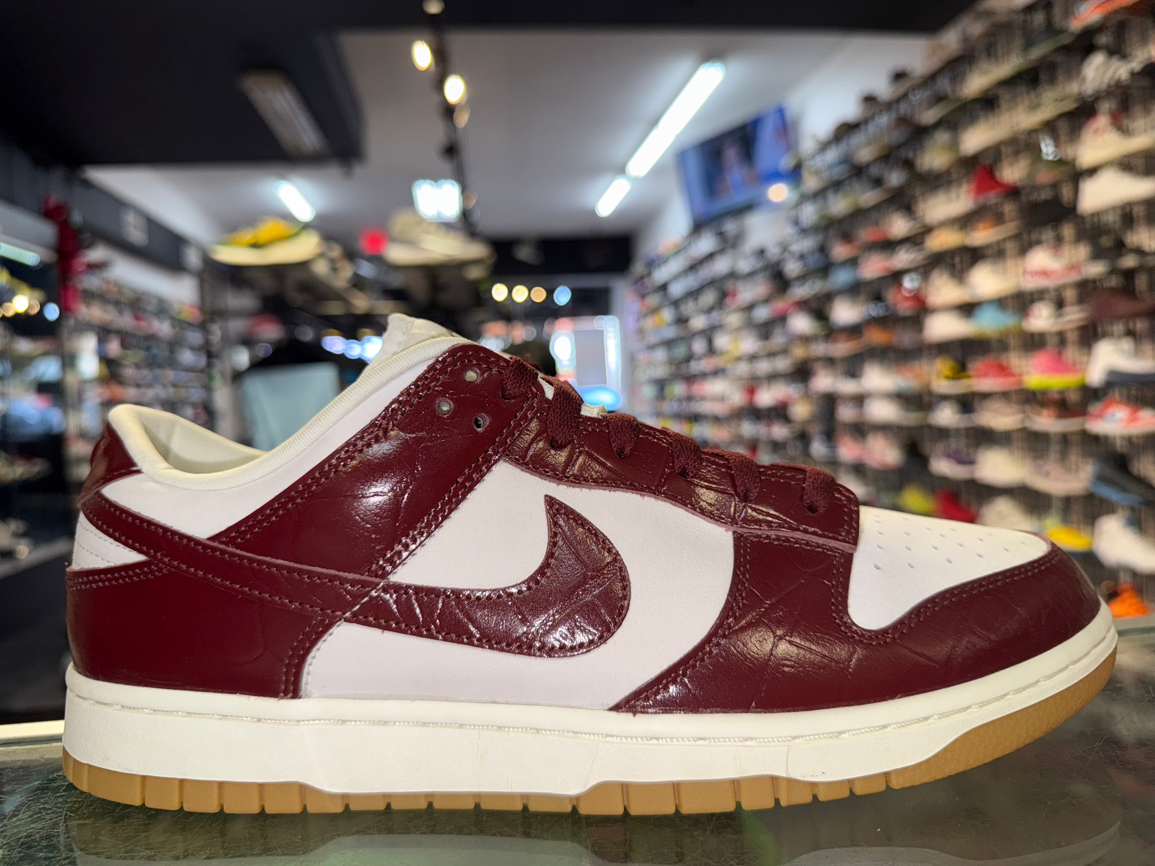 Size 10.5 (12W) Dunk Low LX "Dark Team Croc" Brand New