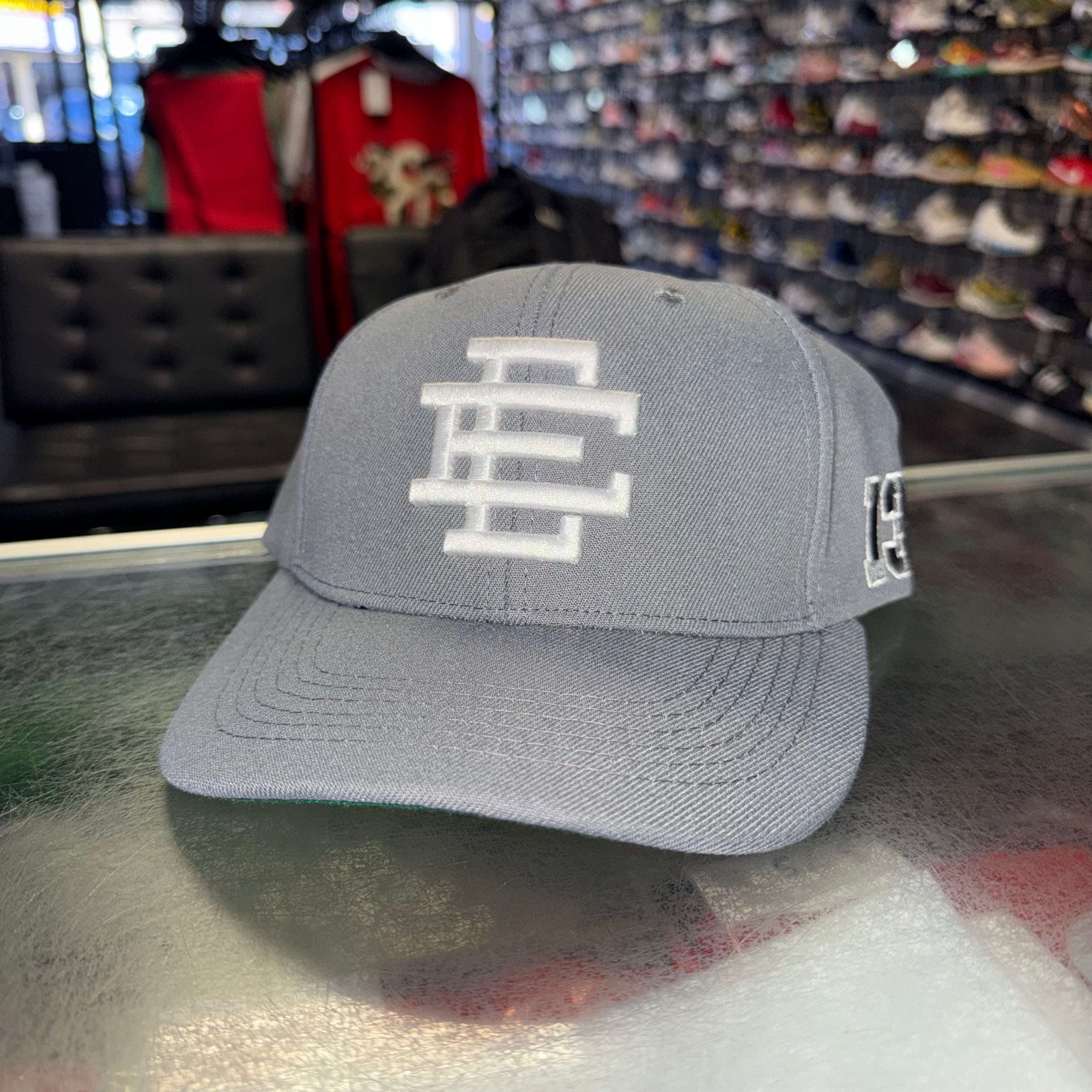 Size OS Eric Emanuel EE SnapBack Hat “Grey” Brand New