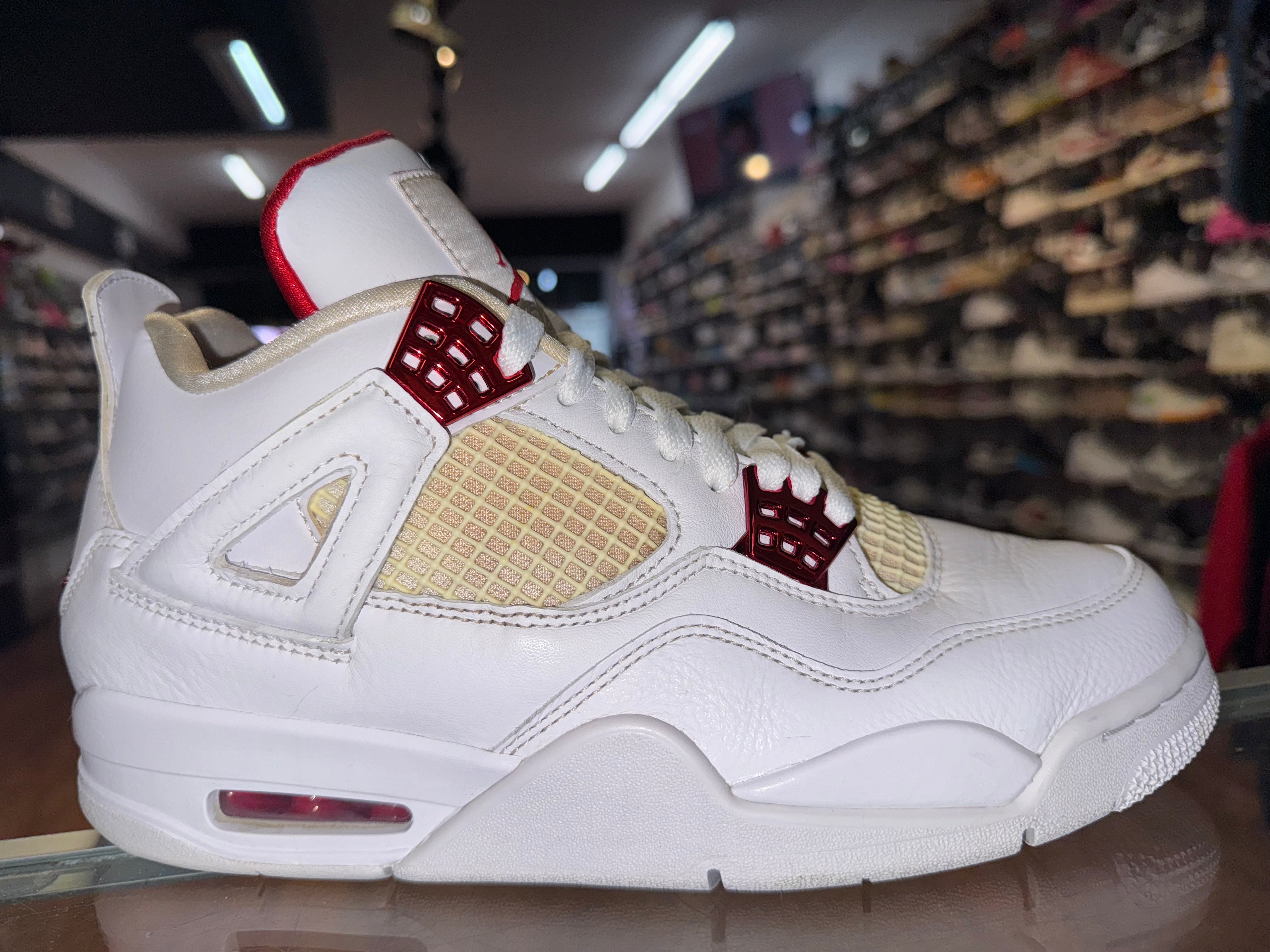 Size 8 Air Jordan 4 “Metallic Red”