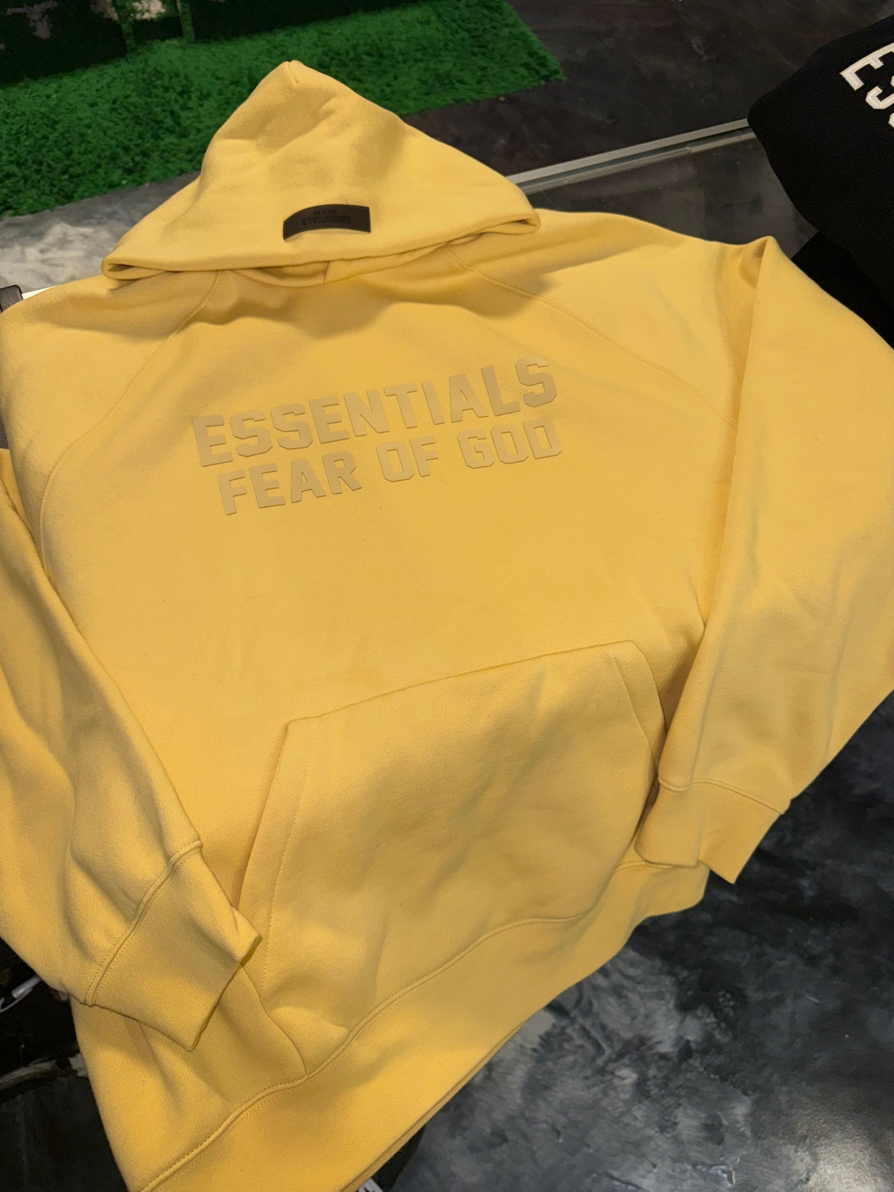 Size M (Fits L) Essentials FOG Hoodie “Light Tuscan”