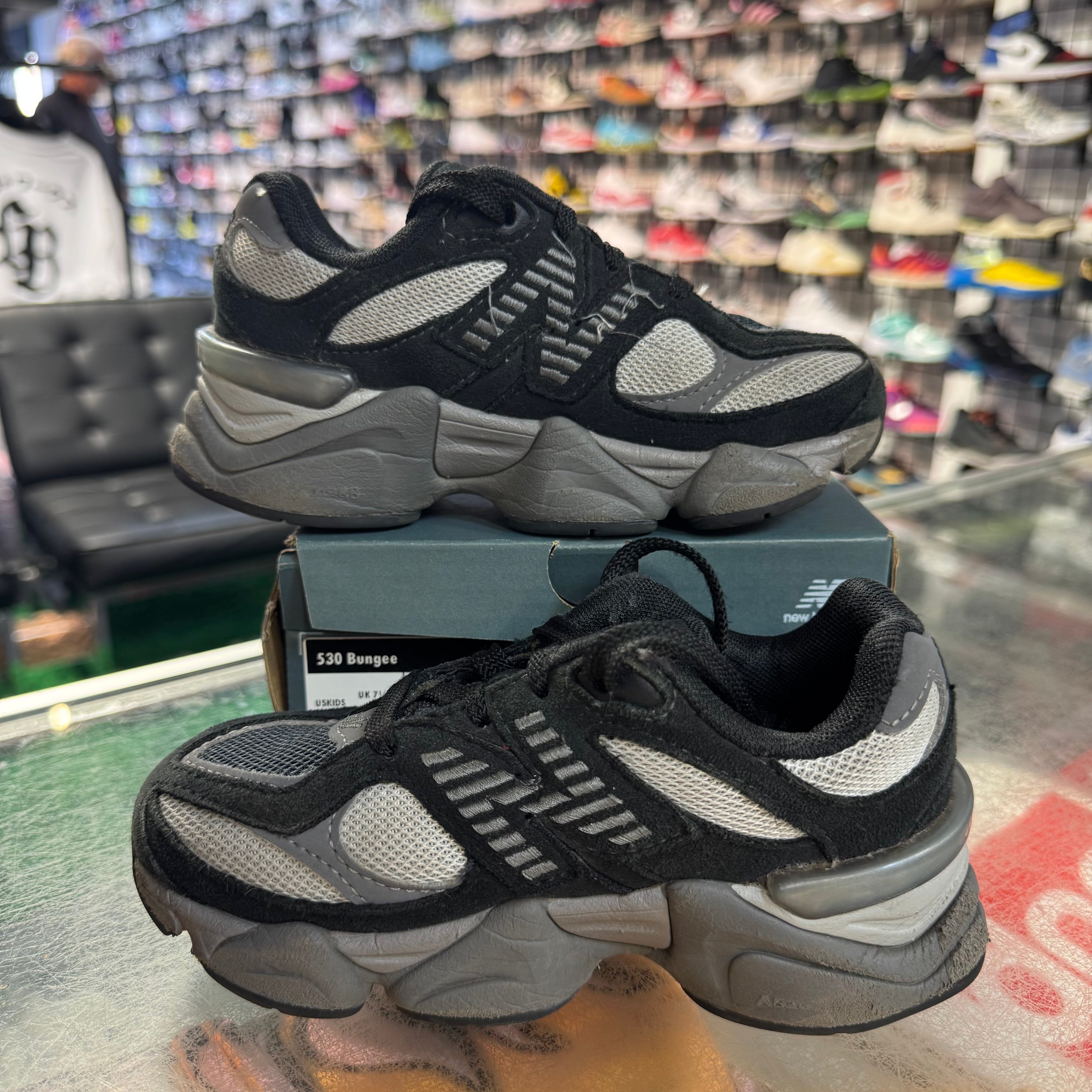 Size 11c New Balance 9060 "Black Castlerock" (PS)