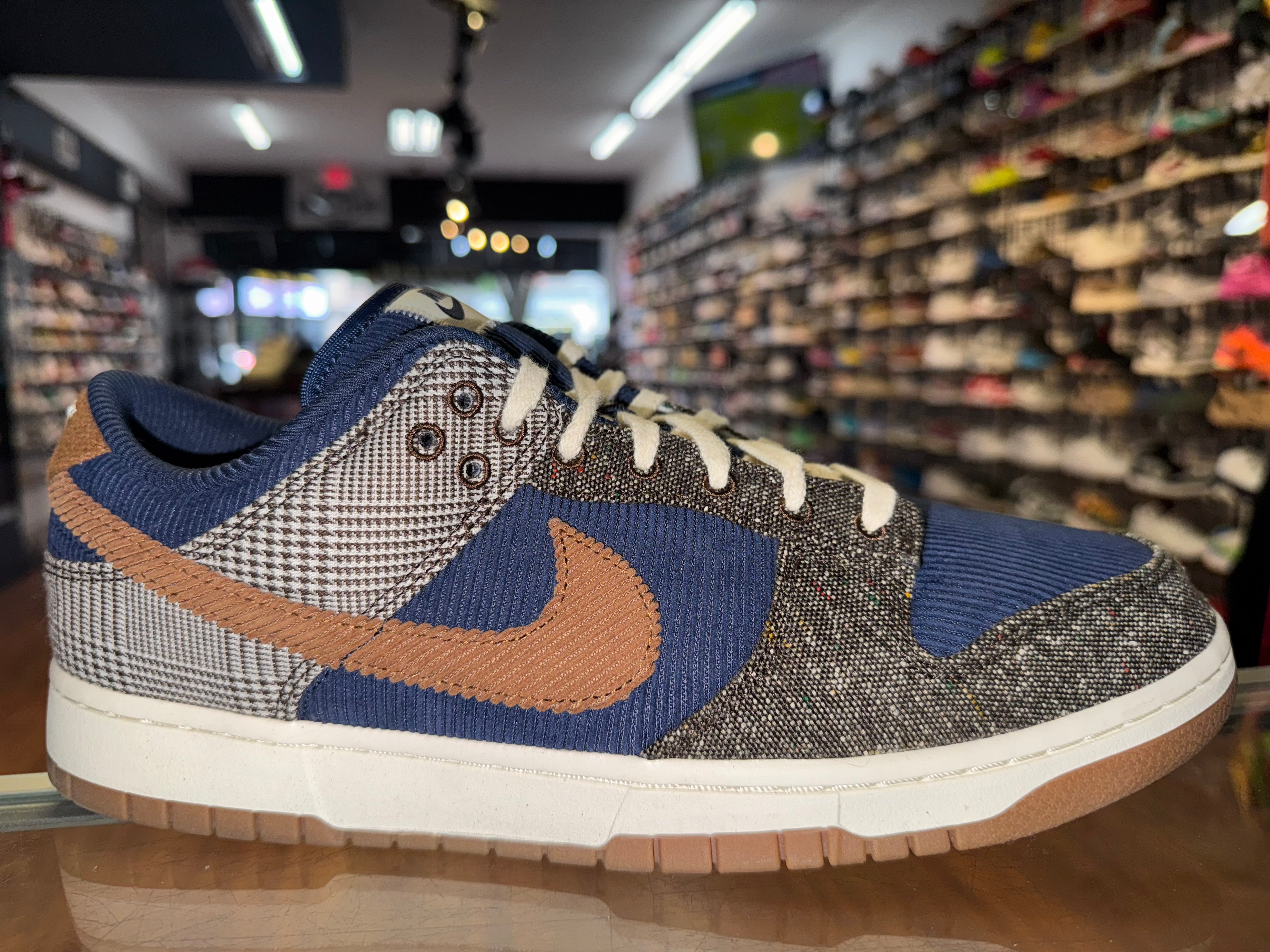 Size 12 Dunk Low "Midnight Navy Corduroy"