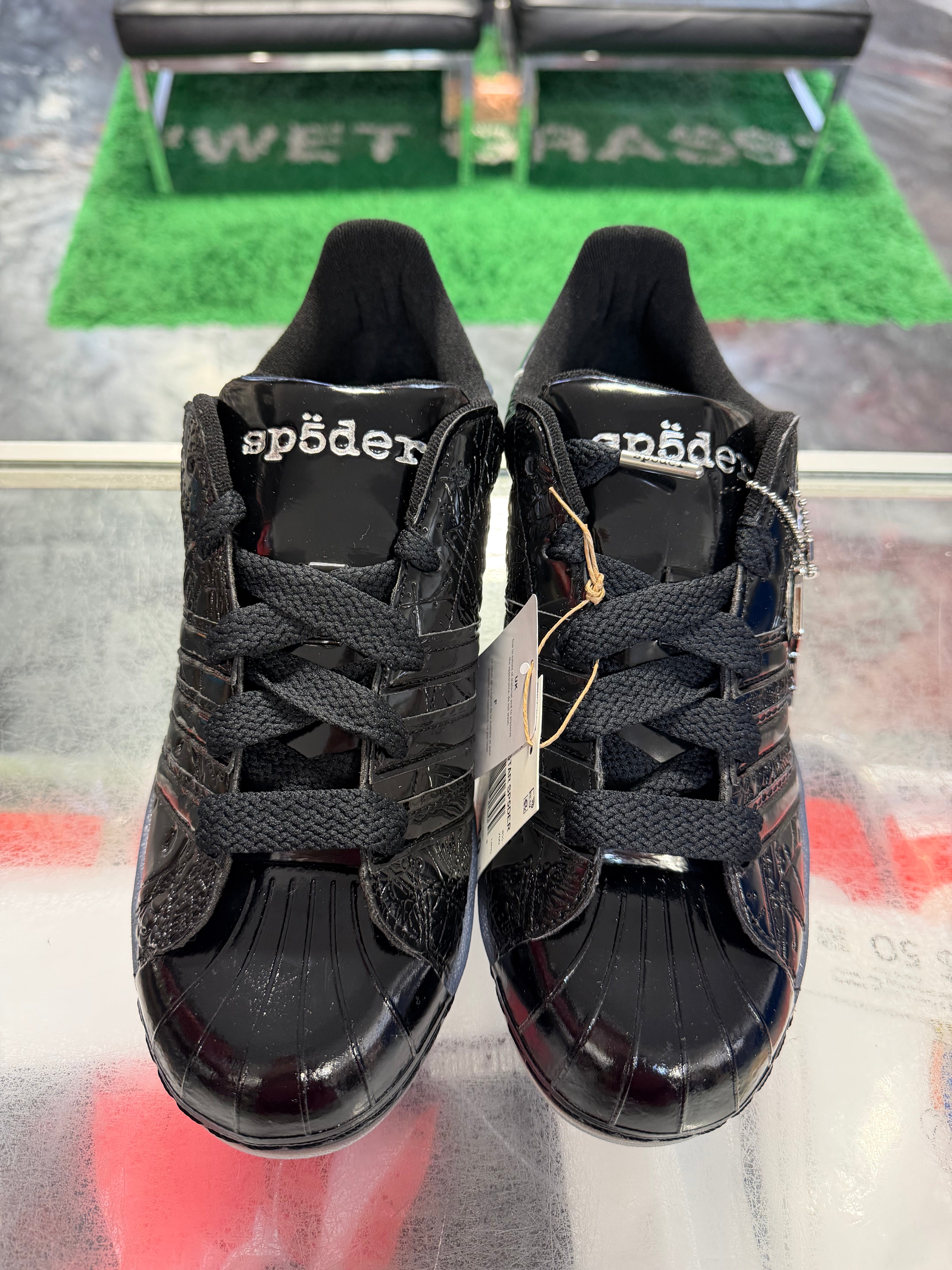 Size 9 Adidas Superstar "Sp5der Black" Brand New