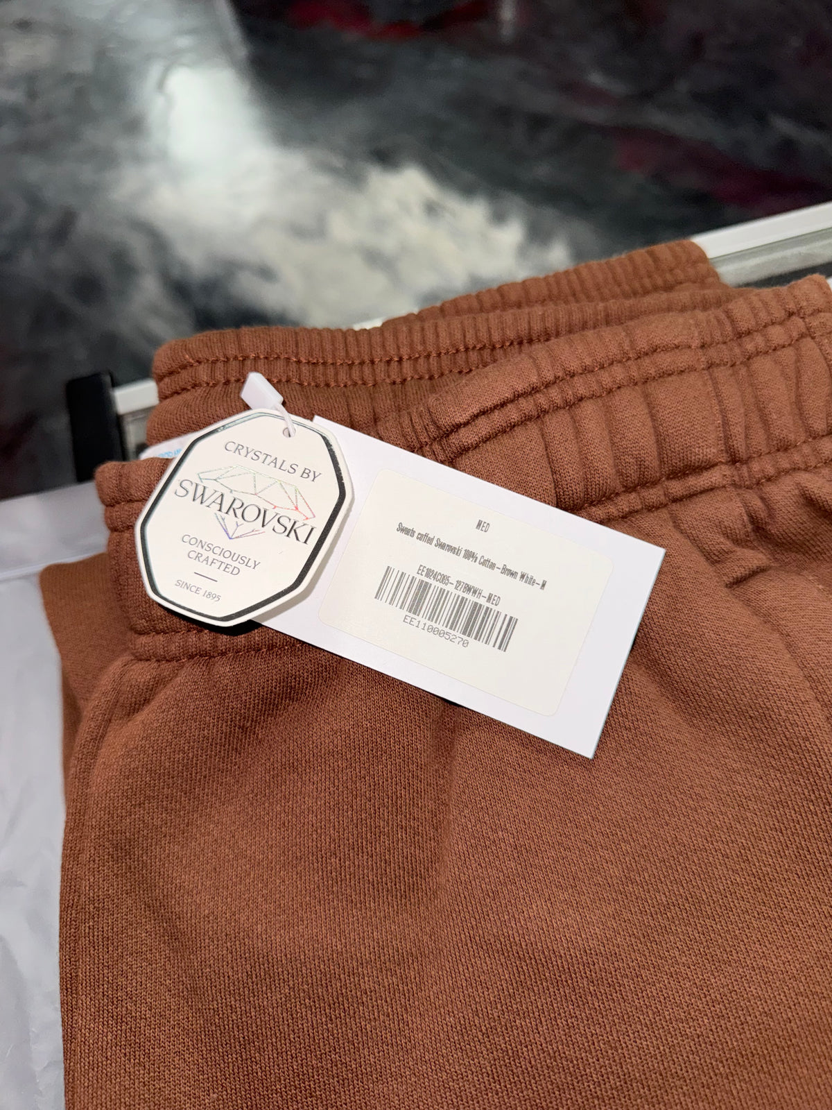 Eric Emanuel x Swarovski EE Sweatpants Brown, new, size M – view 3