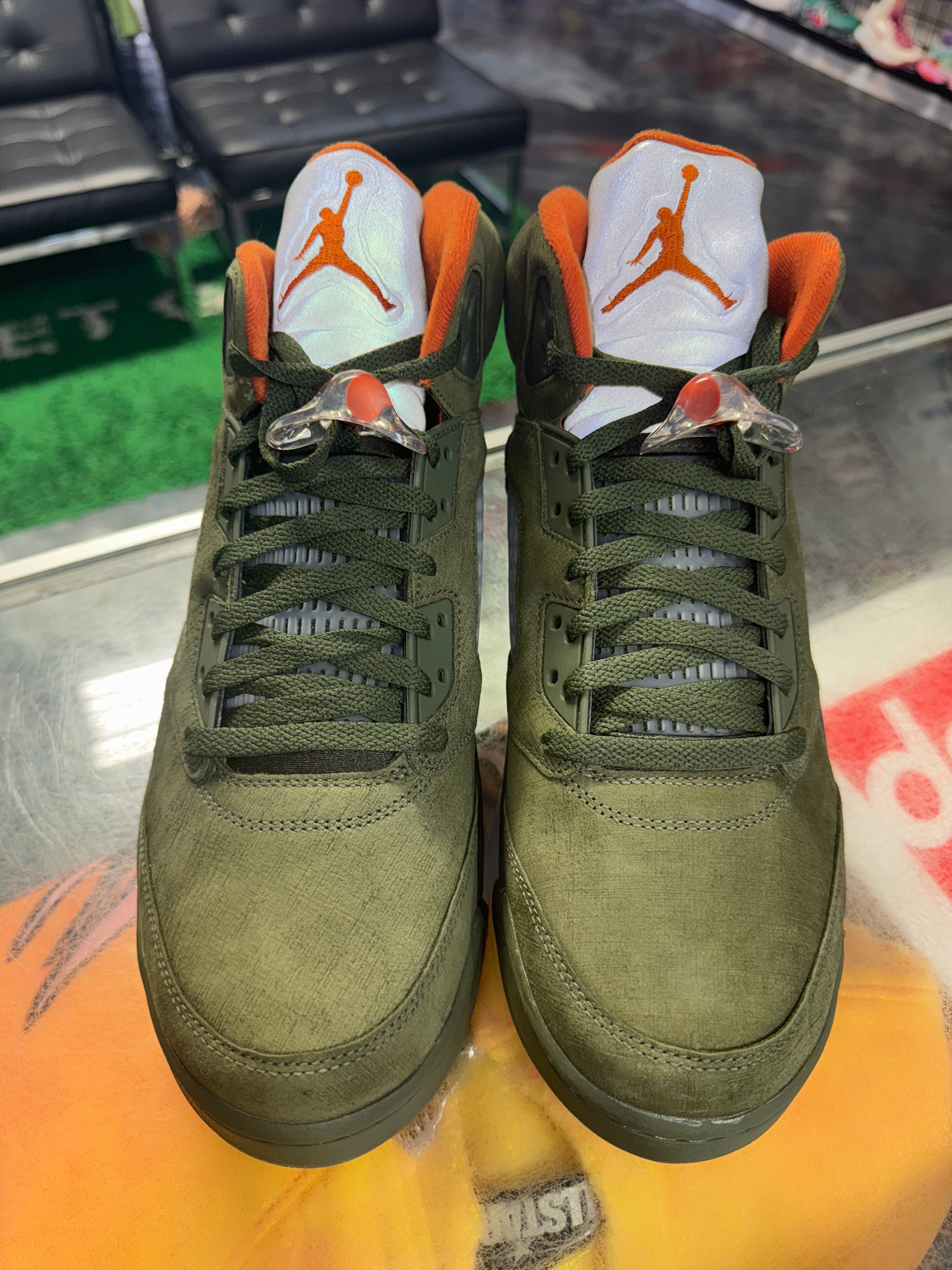 Size 12 Air Jordan 5 "Olive" Brand New