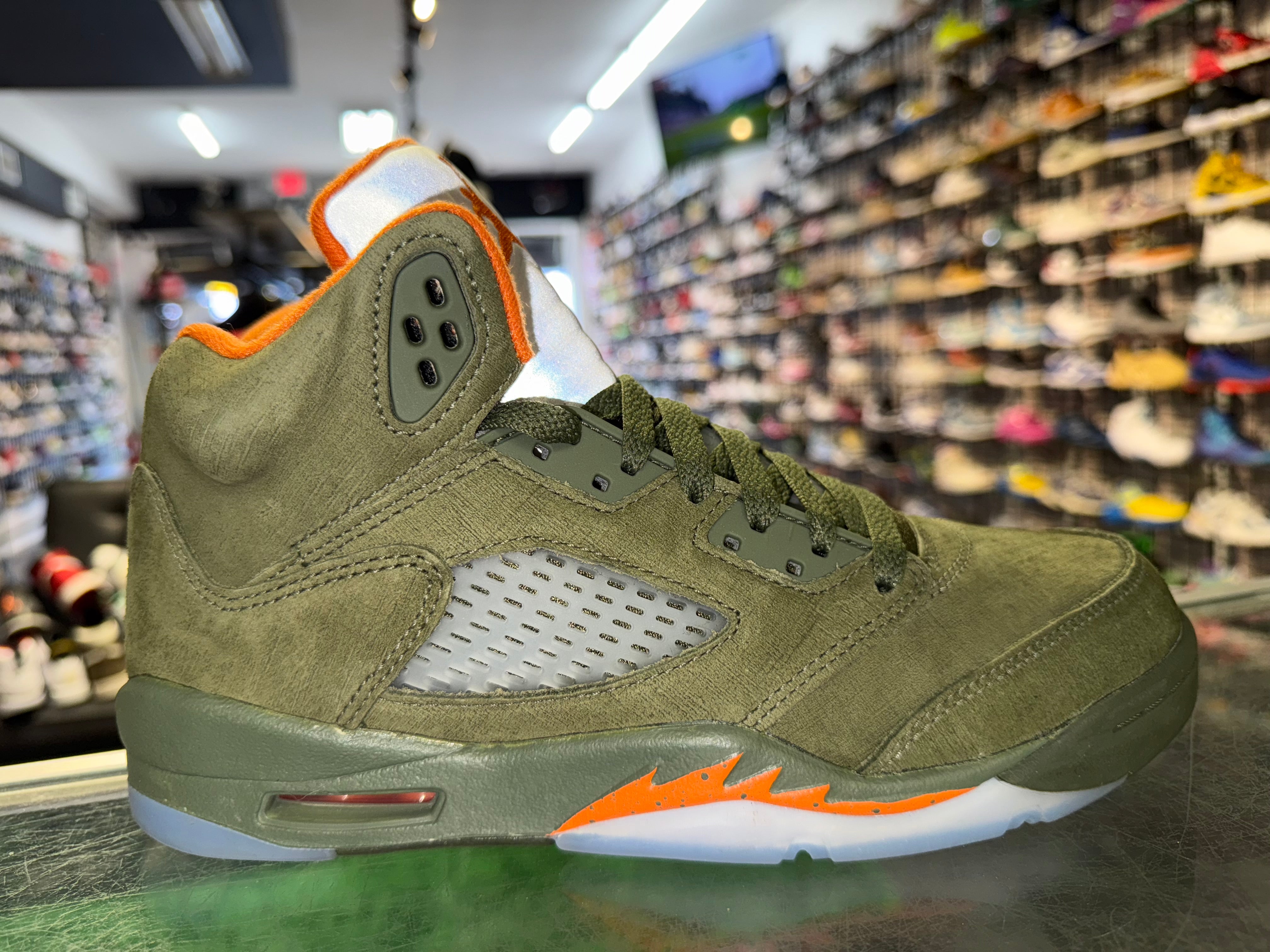 Size 7y Air Jordan 5 "Olive" 2024 Worn 1x